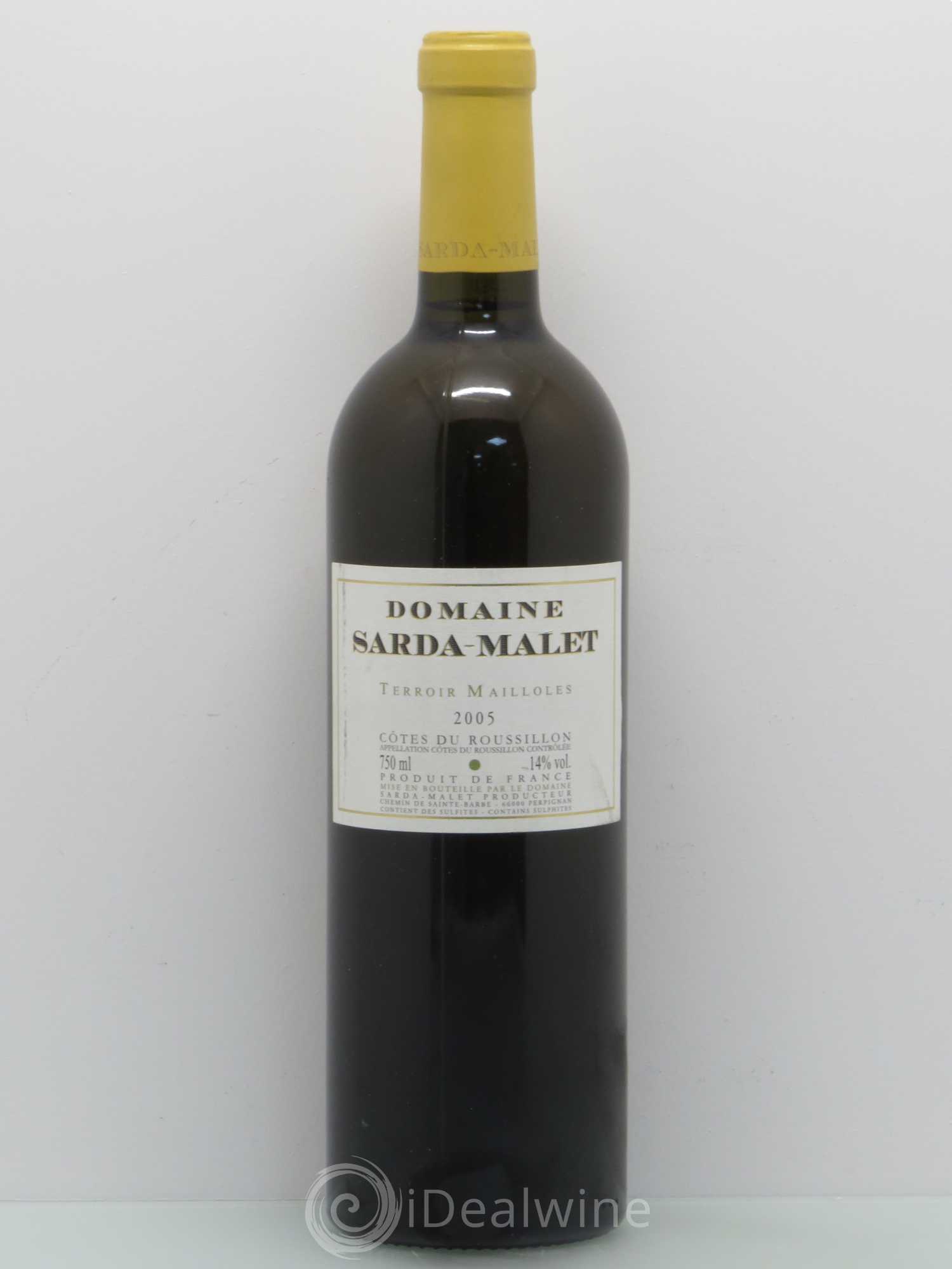 Côtes du Roussillon Domaine Sarda-Malet Terroir Mailloles Jérôme Malet (sans prix de réserve) 2005 - Lot de 1 bouteille - 0