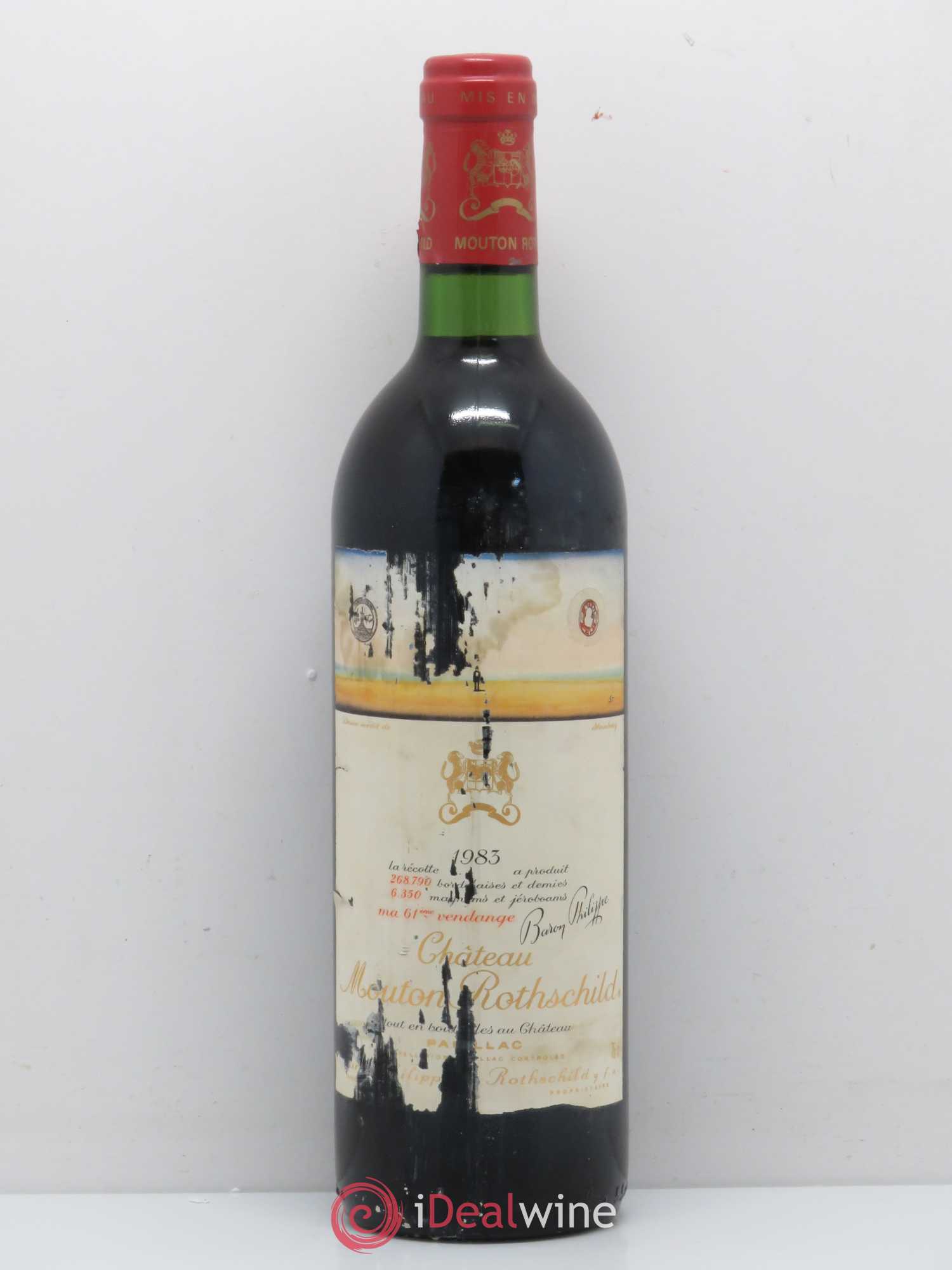 Château Mouton Rothschild 1er Grand Cru Classé 1983 - Lot de 1 bouteille - 0