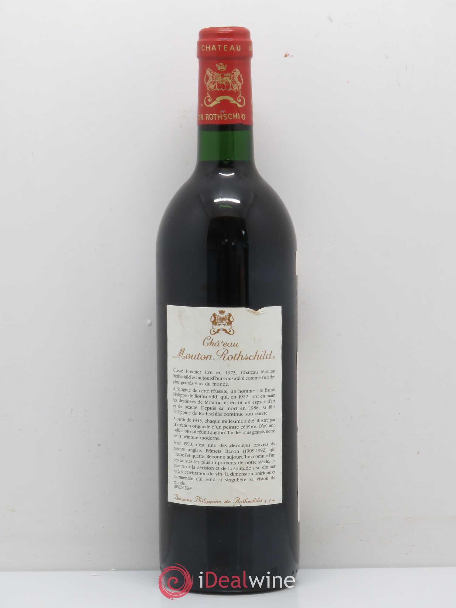 Château Mouton Rothschild 1er Grand Cru Classé 1990 - Lot de 1 bouteille - 1