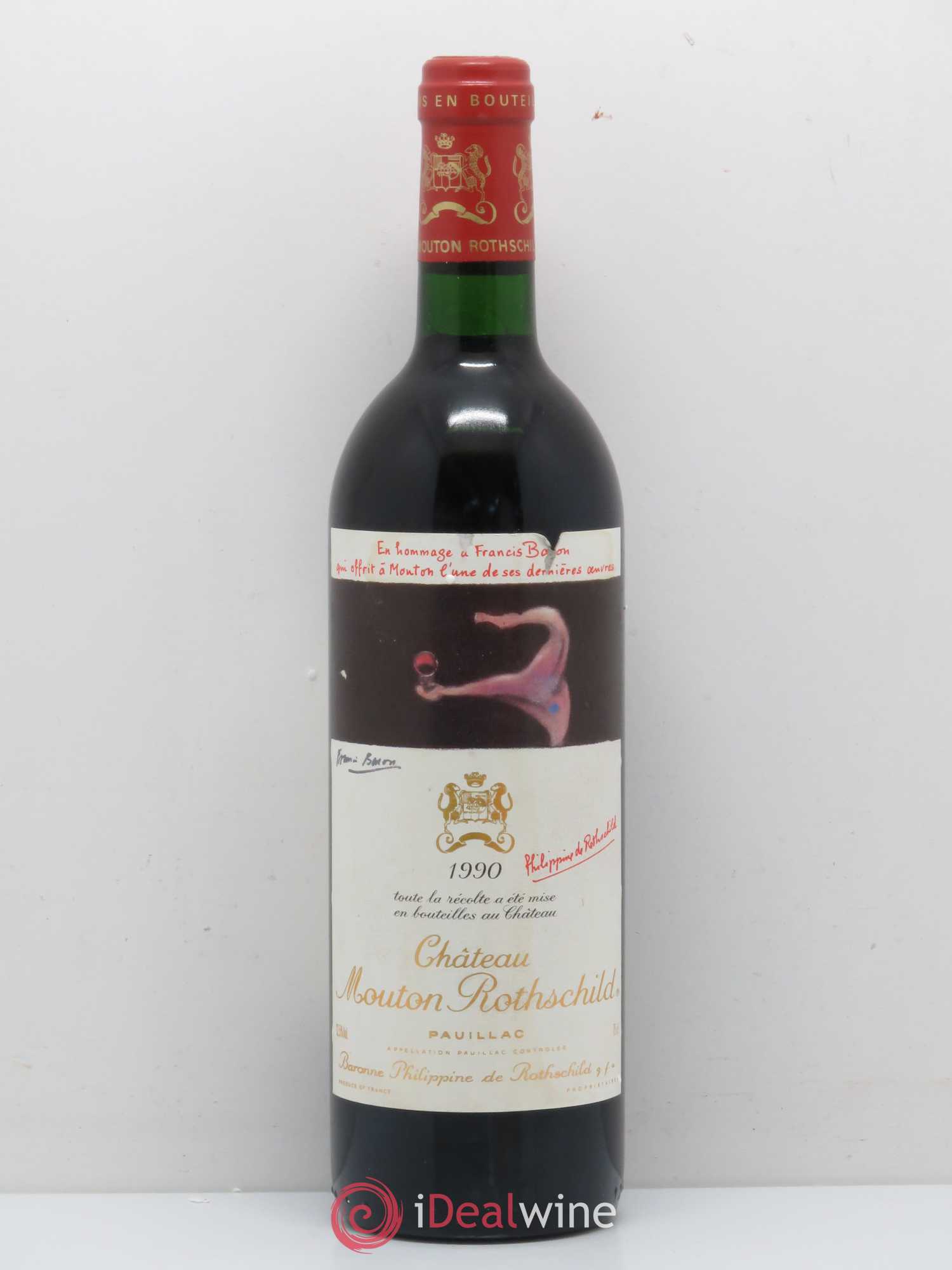 Château Mouton Rothschild 1er Grand Cru Classé 1990 - Lot de 1 bouteille - 0