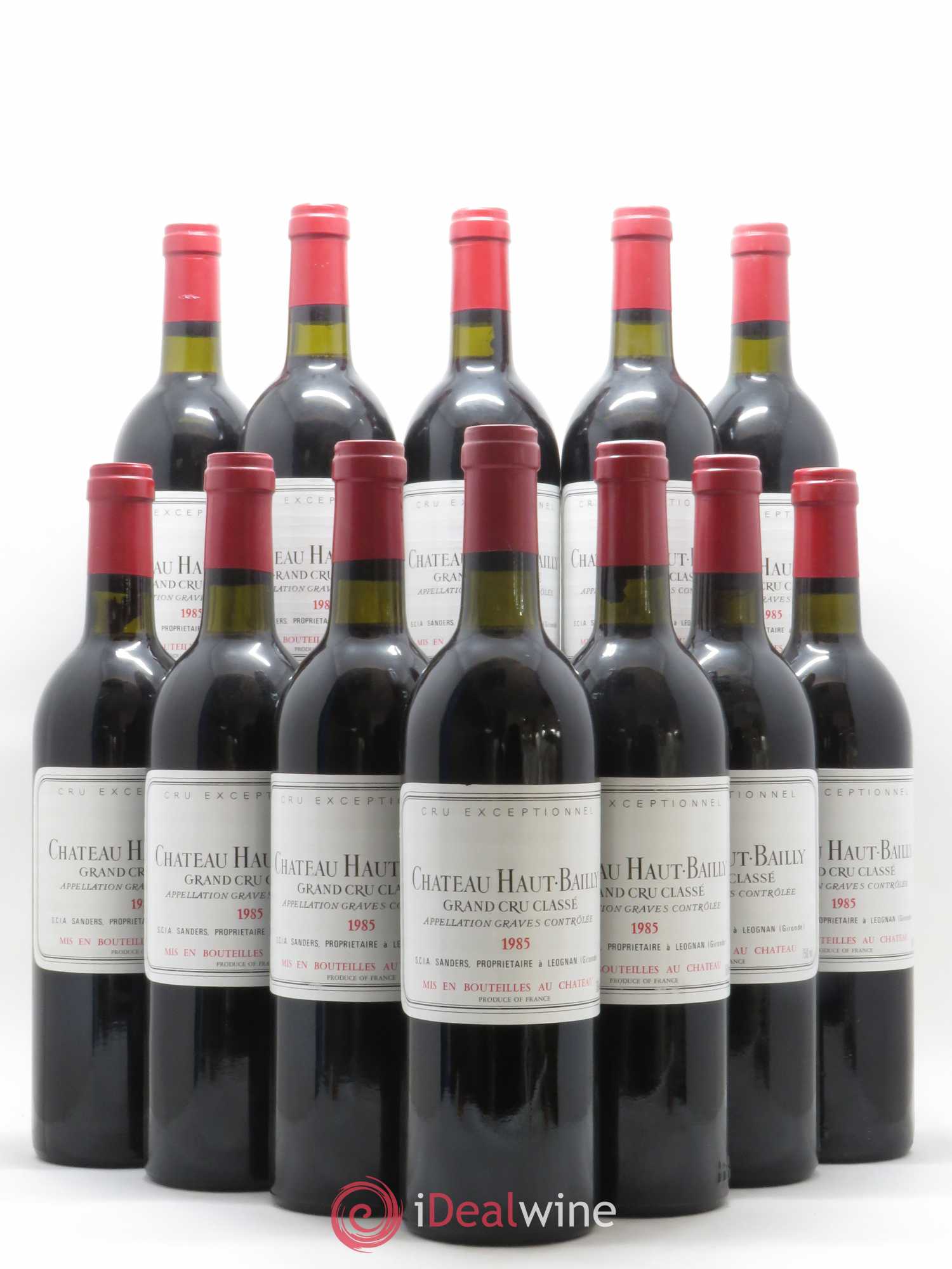 Château Haut-Bailly Cru Classé de Graves 1985 - Lot de 12 bouteilles - 0
