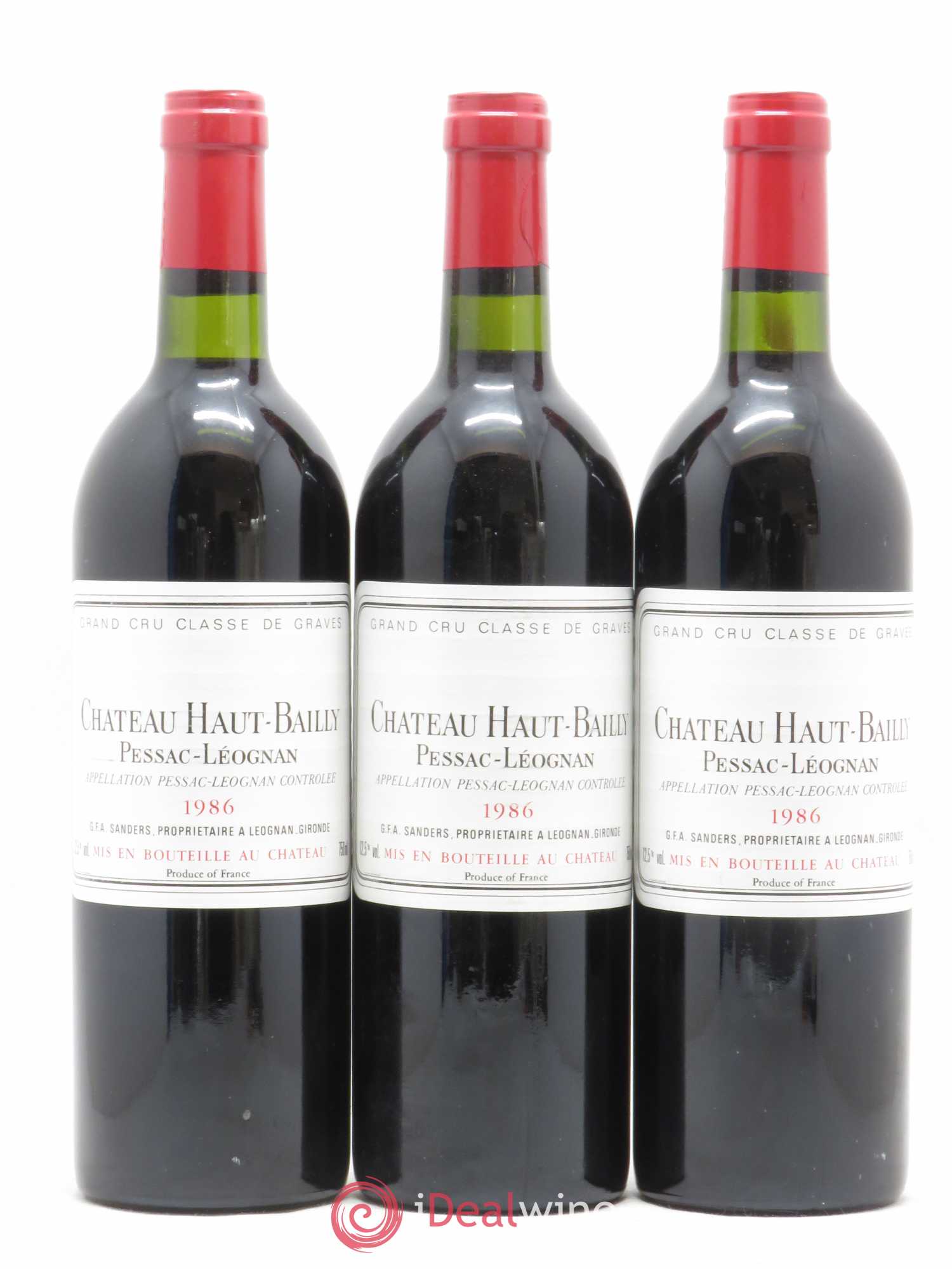 Château Haut-Bailly Cru Classé de Graves 1986 - Lot de 6 bouteilles - 1