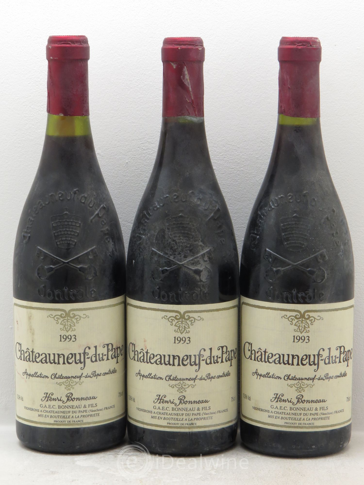 Châteauneuf-du-Pape Henri Bonneau Henri Bonneau & Fils 1993 - Lot de 3 bouteilles - 0