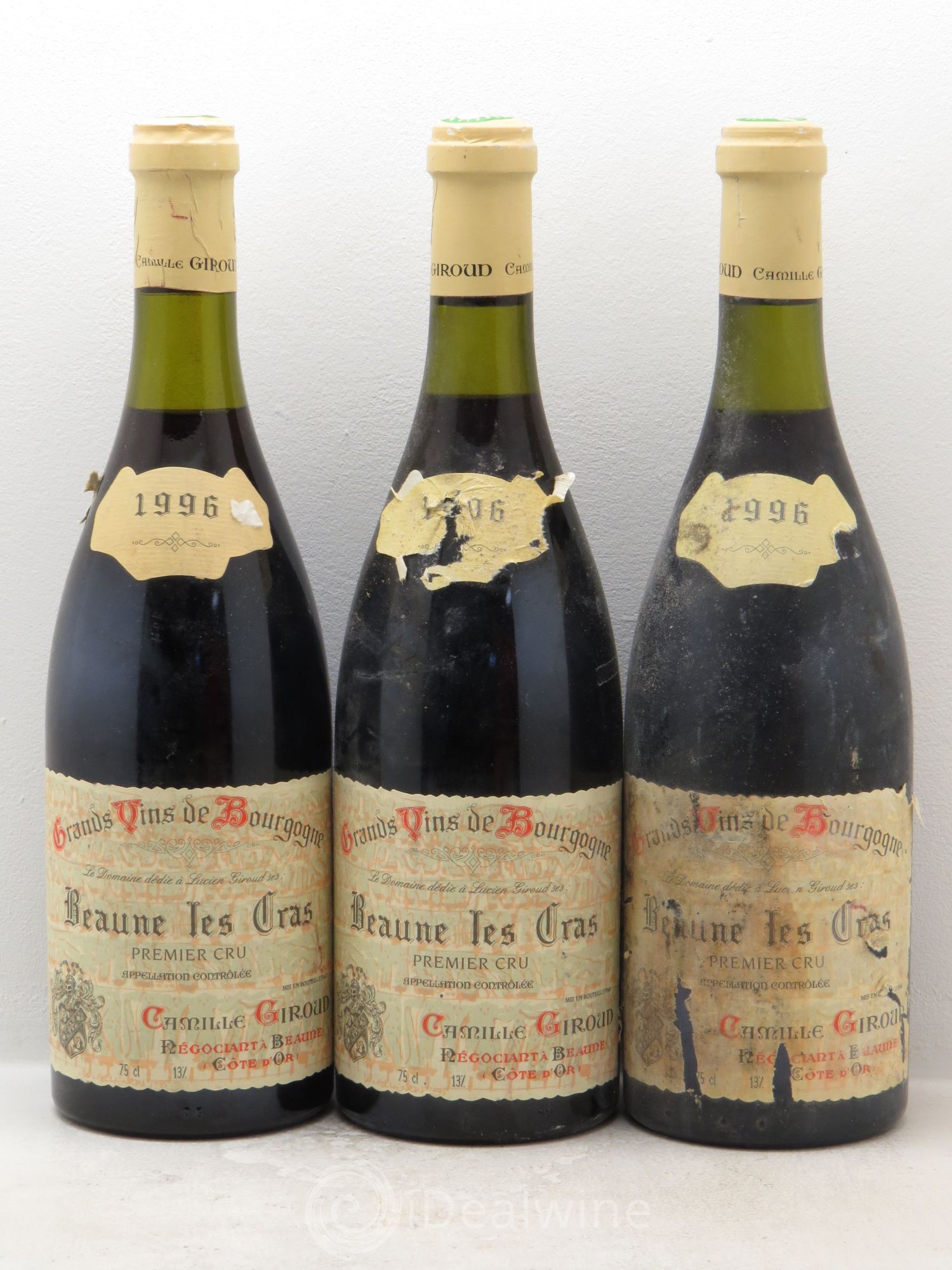 Beaune 1er Cru 1996 - Lot de 3 bouteilles - 0
