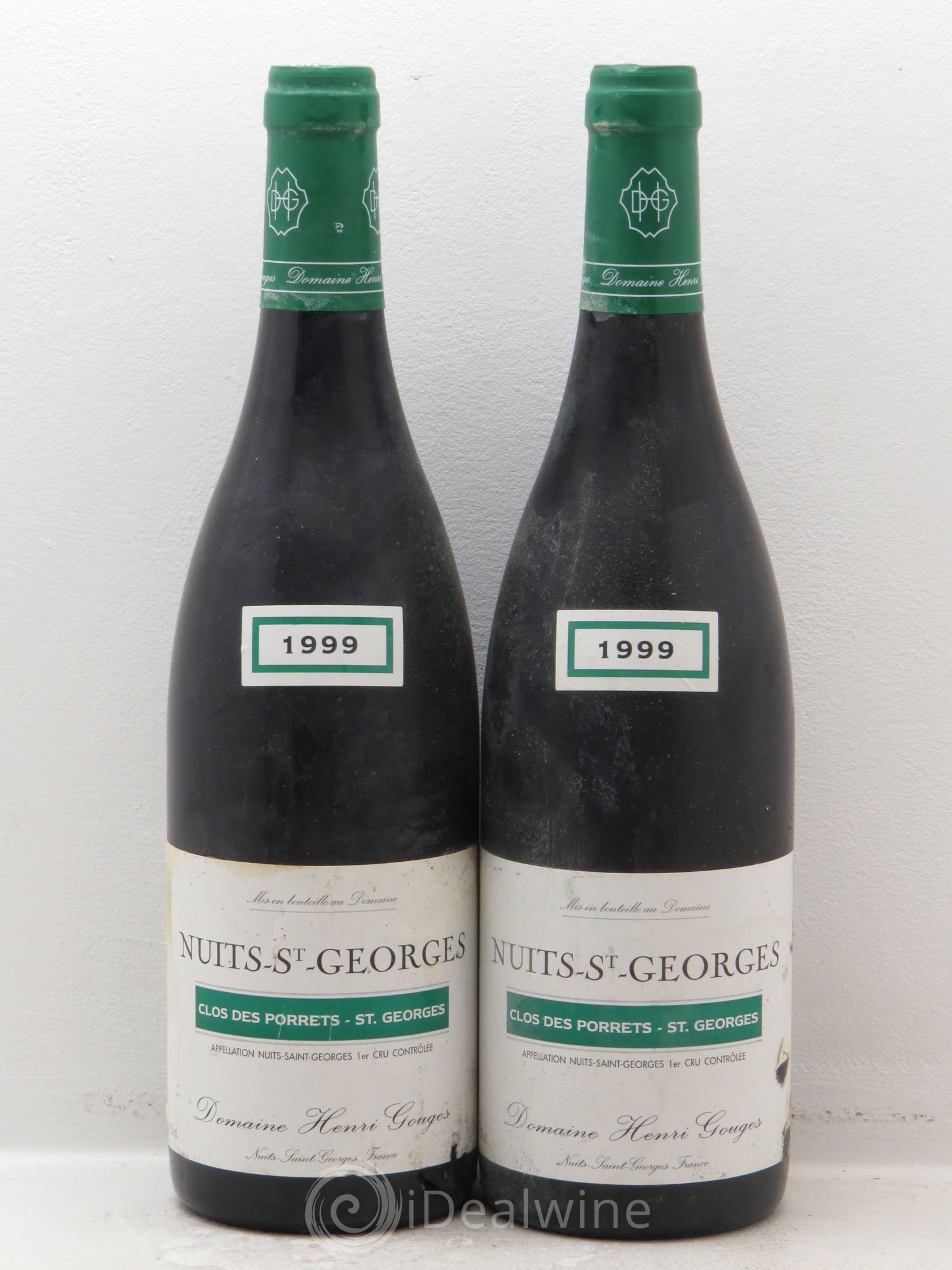 Nuits-Saint-Georges 1er Cru Clos des Porrets Saint-Georges Henri Gouges 1999 - Lot de 2 bouteilles - 0