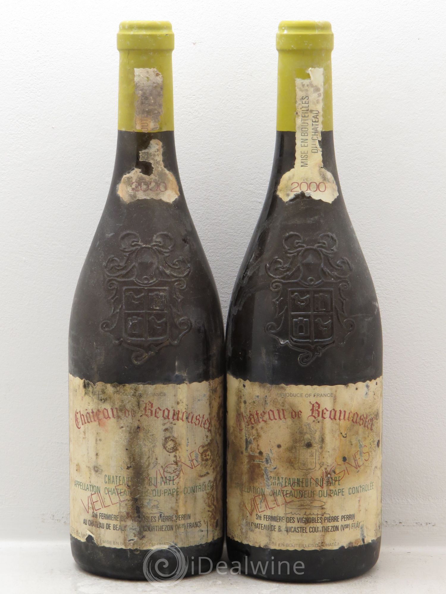 Châteauneuf-du-Pape Château de Beaucastel Vieilles vignes Roussanne Famille Perrin 2000 - Lot de 2 bouteilles - 0