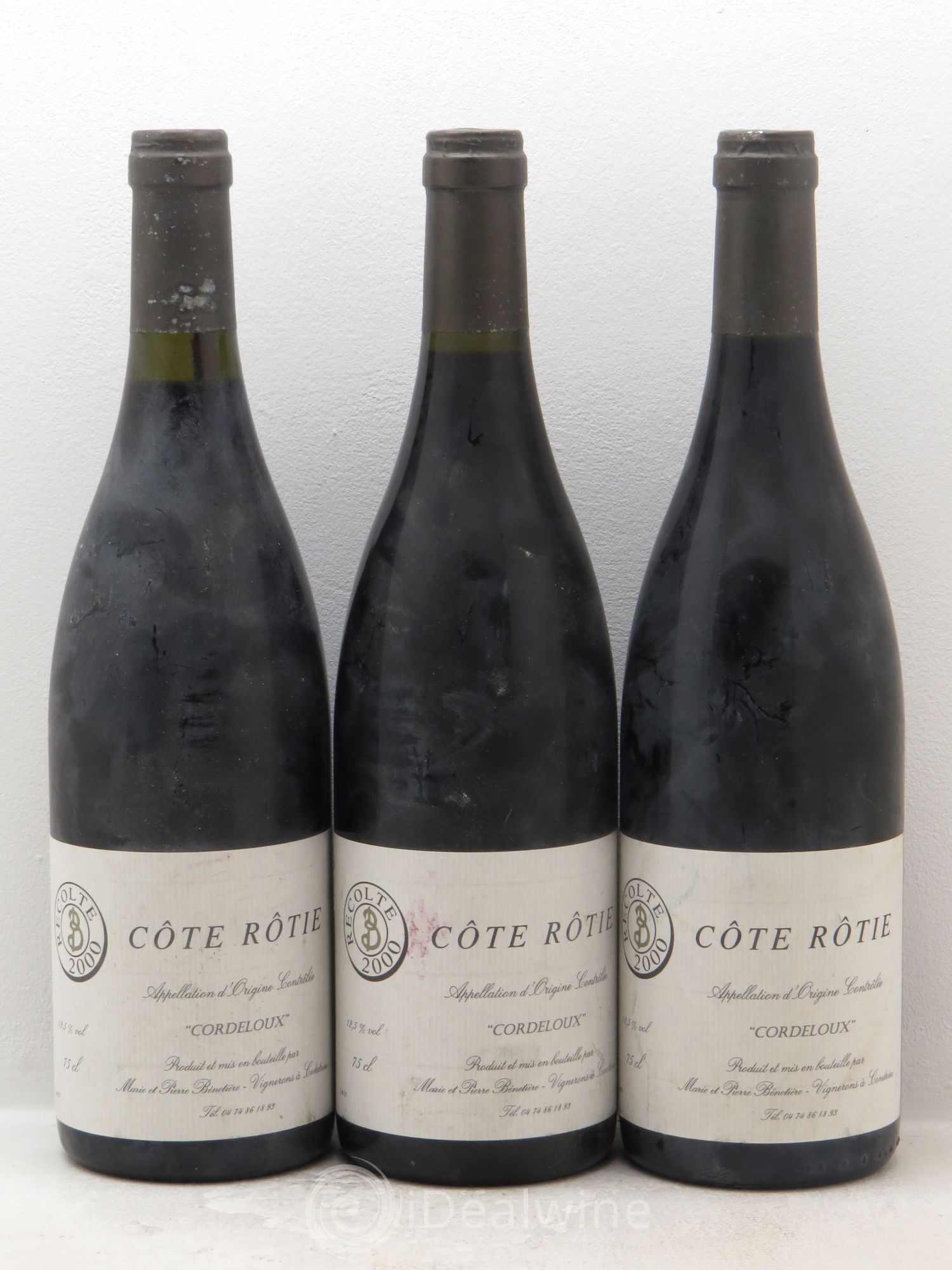 Côte-Rôtie Cordeloux Bénetière 2000 - Posten von 3 Flaschen - 0