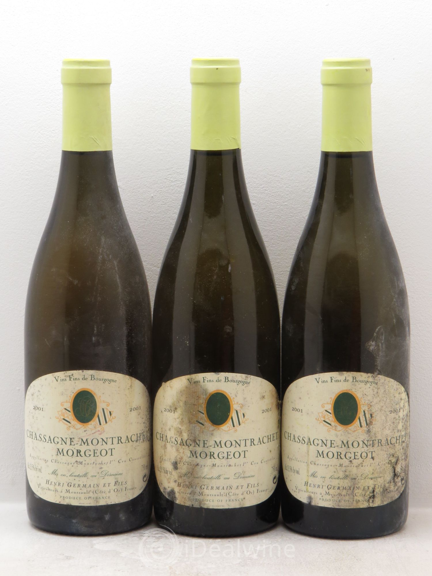 Chassagne-Montrachet 1er Cru 2001 - Lot de 3 bouteilles - 0