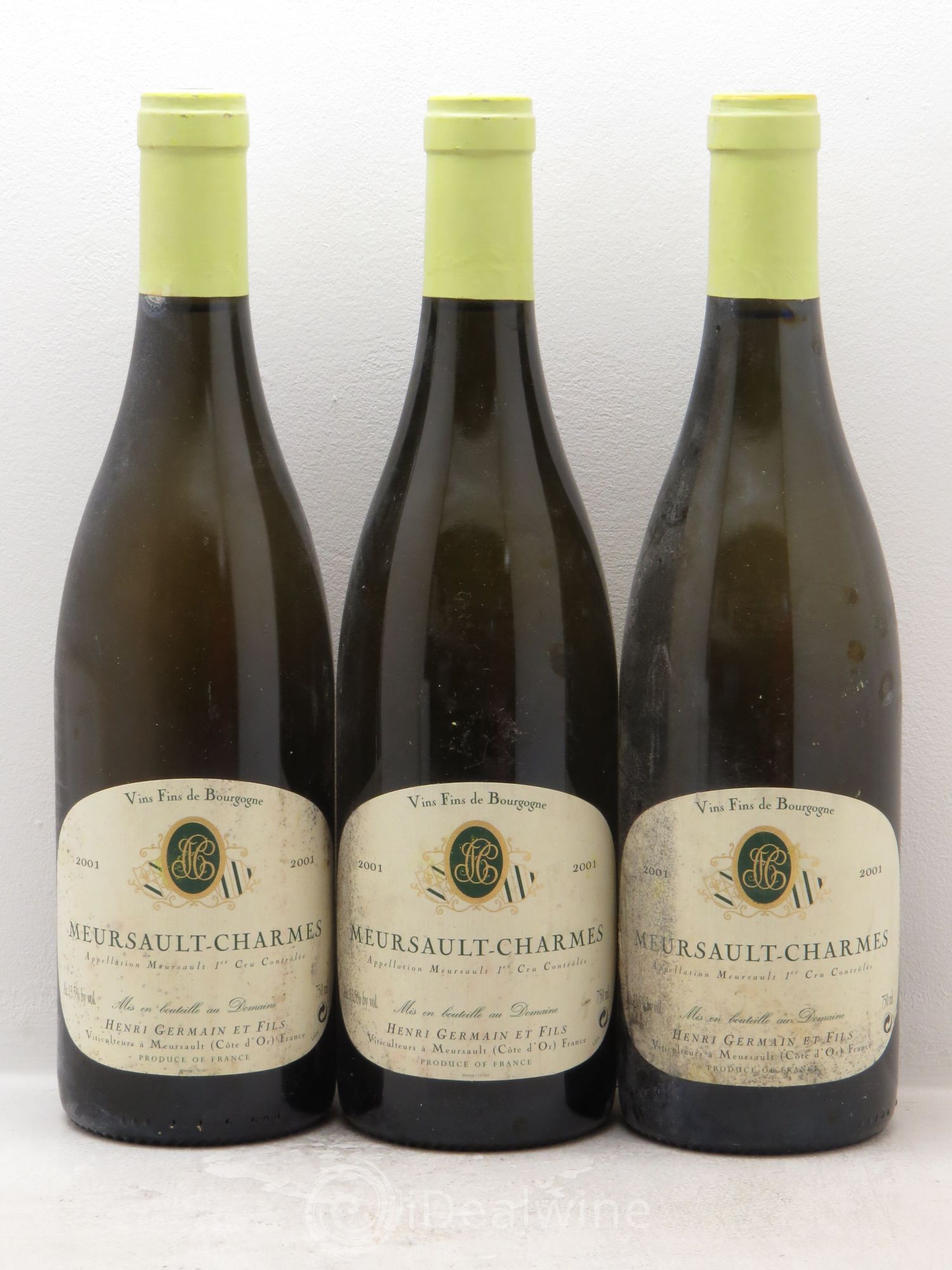 Meursault 1er Cru Henri Germain 2001 - Lot de 3 bouteilles - 0