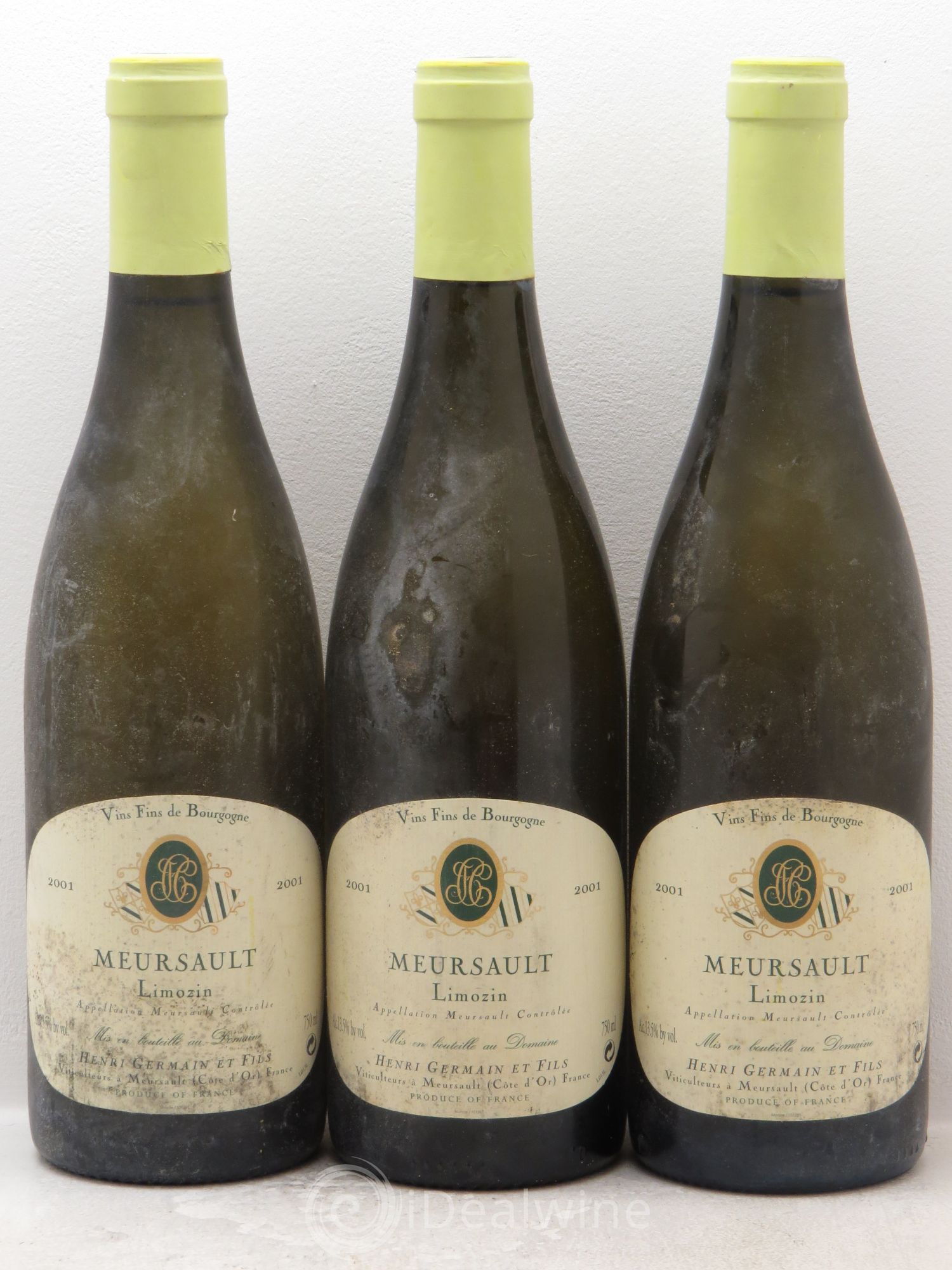 Meursault Limozin Henri Germain 2001 - Posten von 3 Flaschen - 0