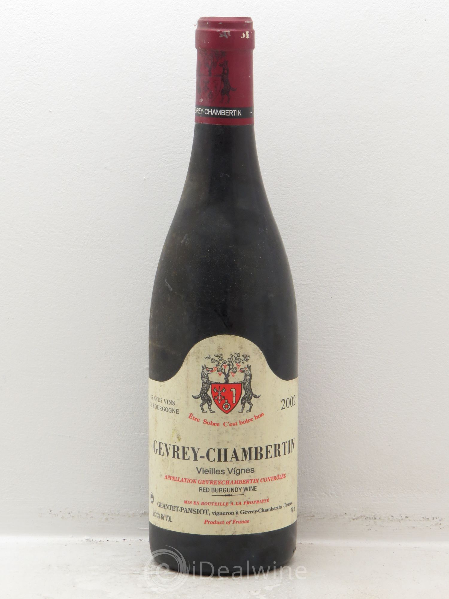 Gevrey-Chambertin Vieilles vignes Geantet-Pansiot 2002 - Lot de 1 bouteille - 0