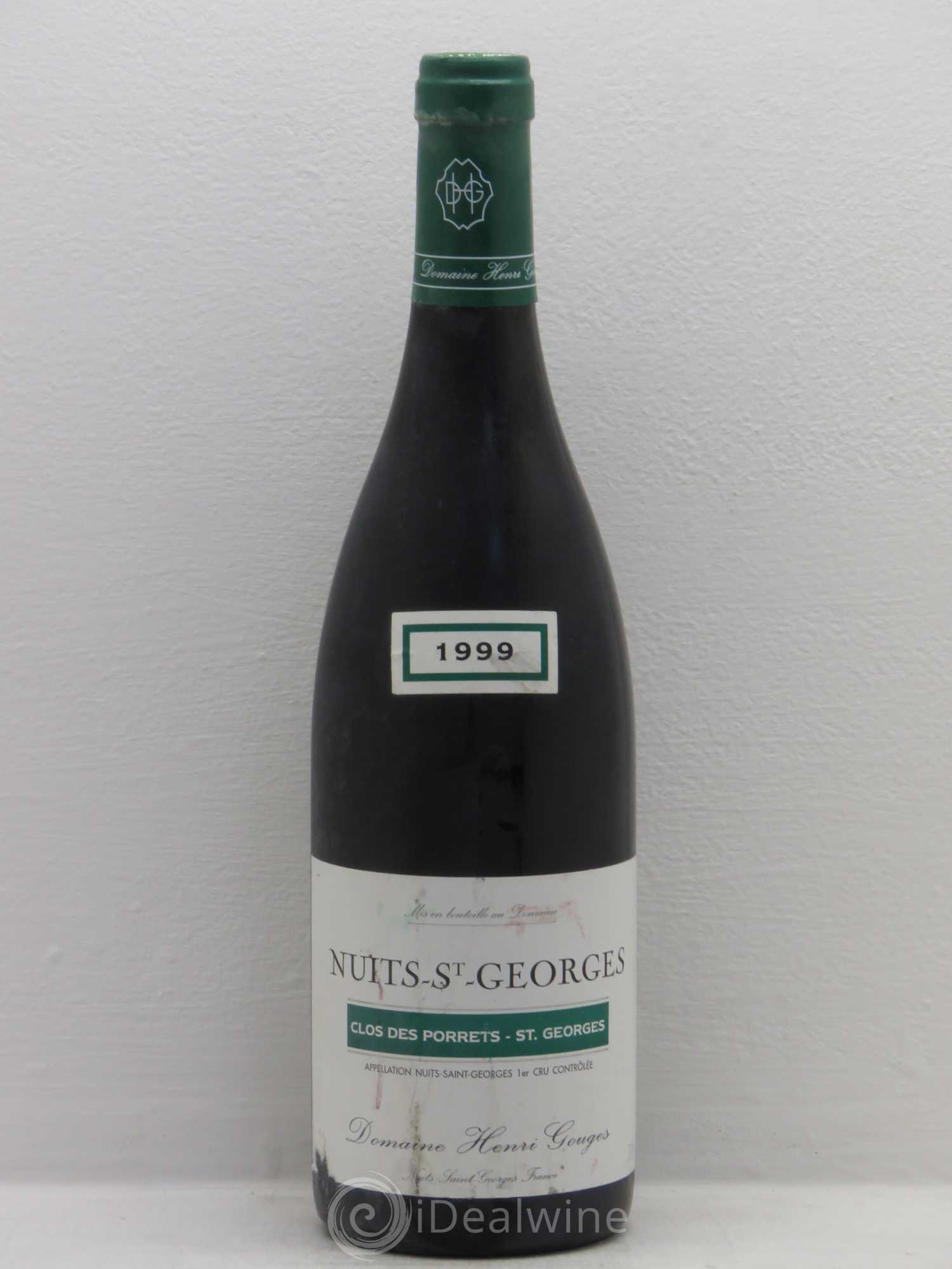 Nuits-Saint-Georges 1er Cru Clos des Porrets St Georges Henri Gouges 1999 - Lot de 1 bouteille - 0