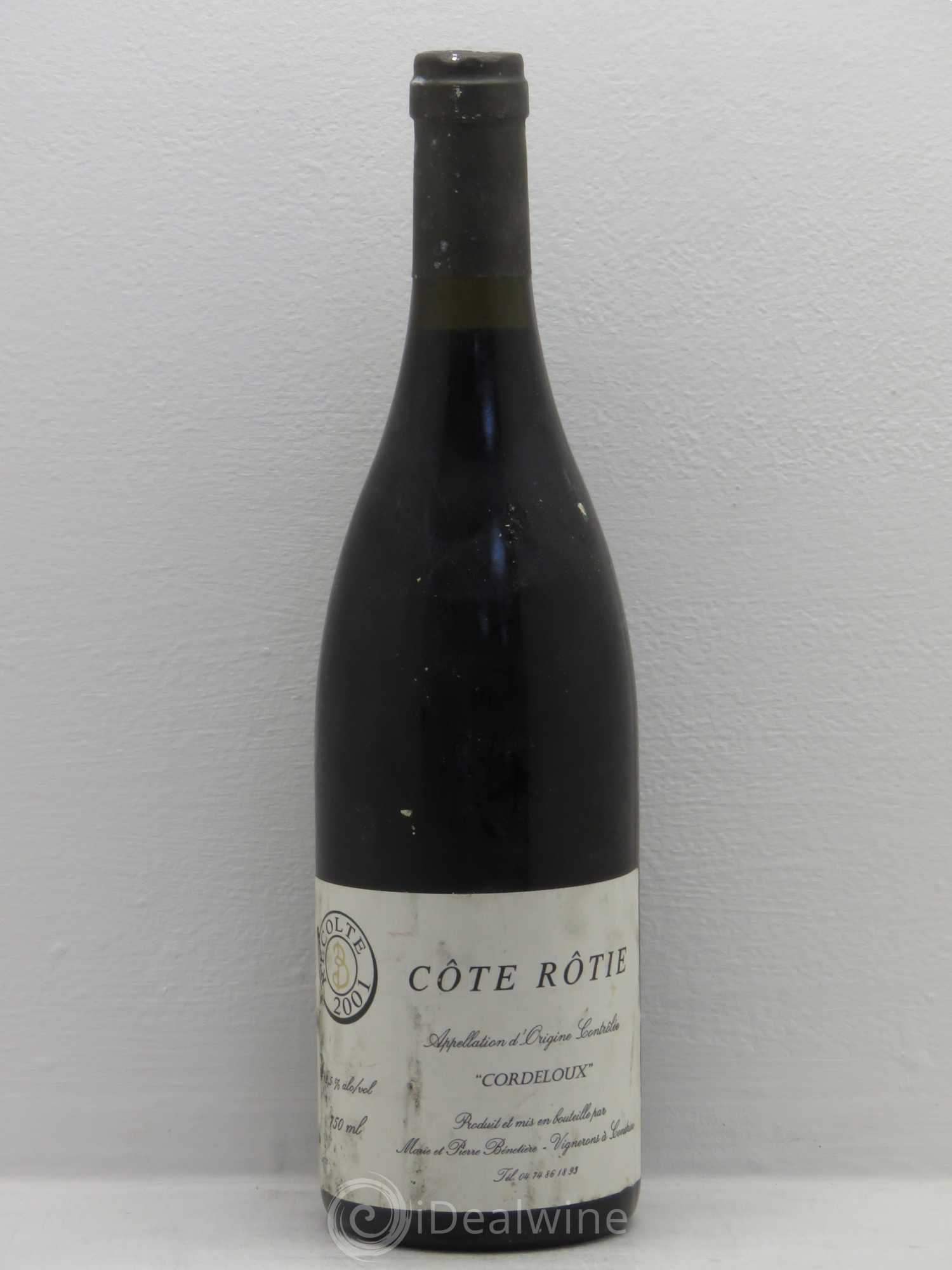 Côte-Rôtie Cordelaux Benetière 2001 - Posten von 1 Flasche - 0