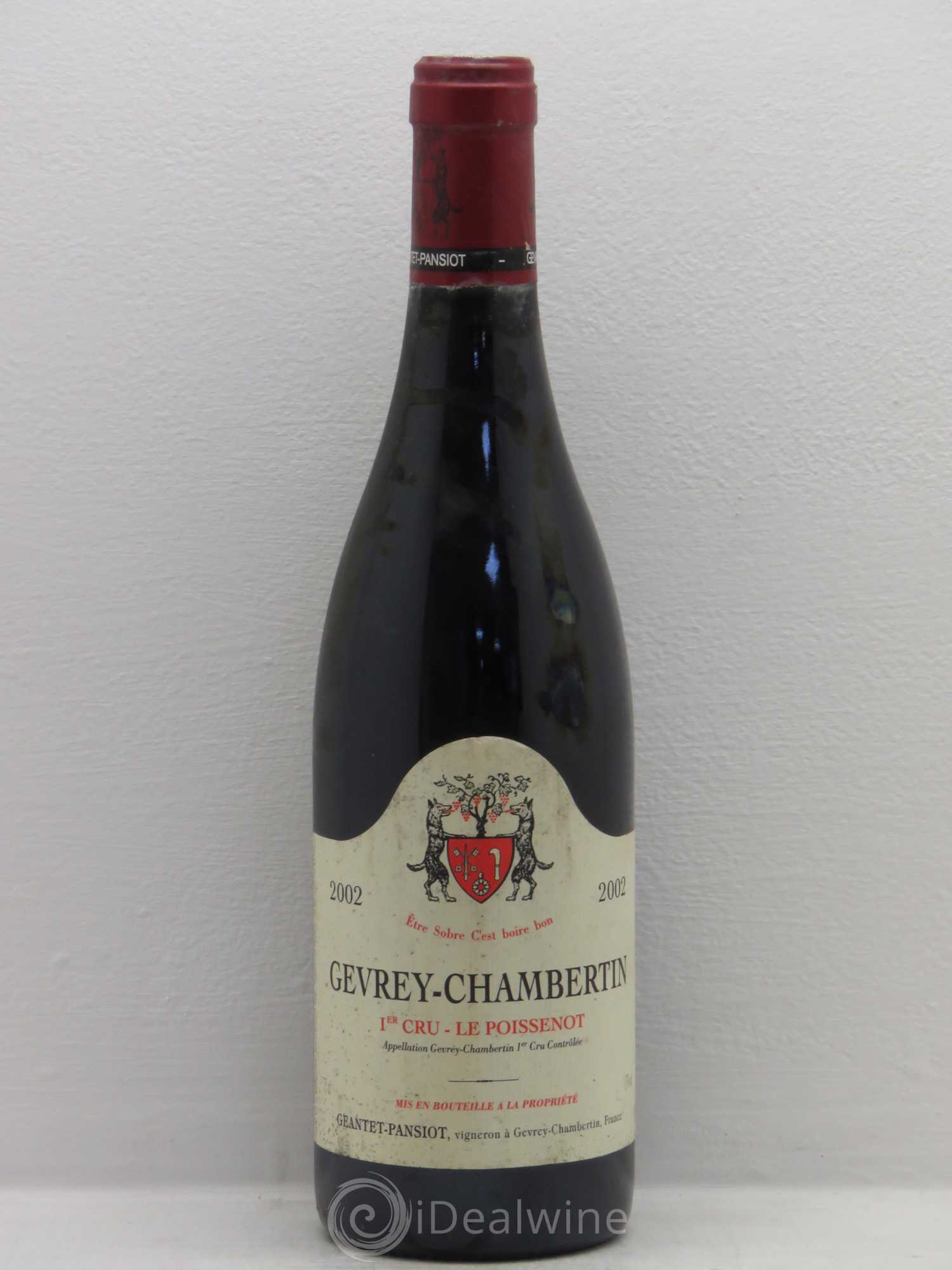 Gevrey-Chambertin 1er Cru Le Poissenot Geantet-Pansiot 2002 - Lot de 1 bouteille - 0