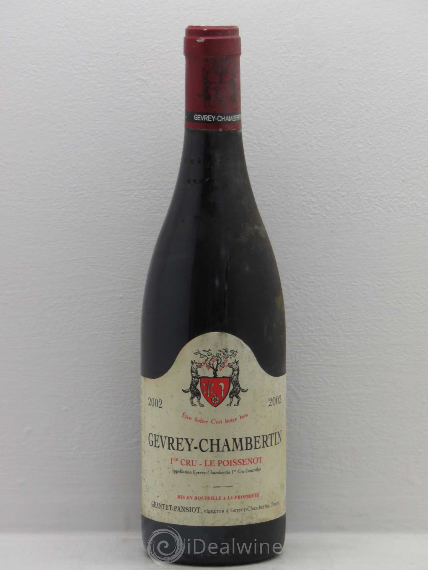 Gevrey-Chambertin 1er Cru Le Poissenot Geantet-Pansiot 2002 - Lot de 1 bouteille - 0