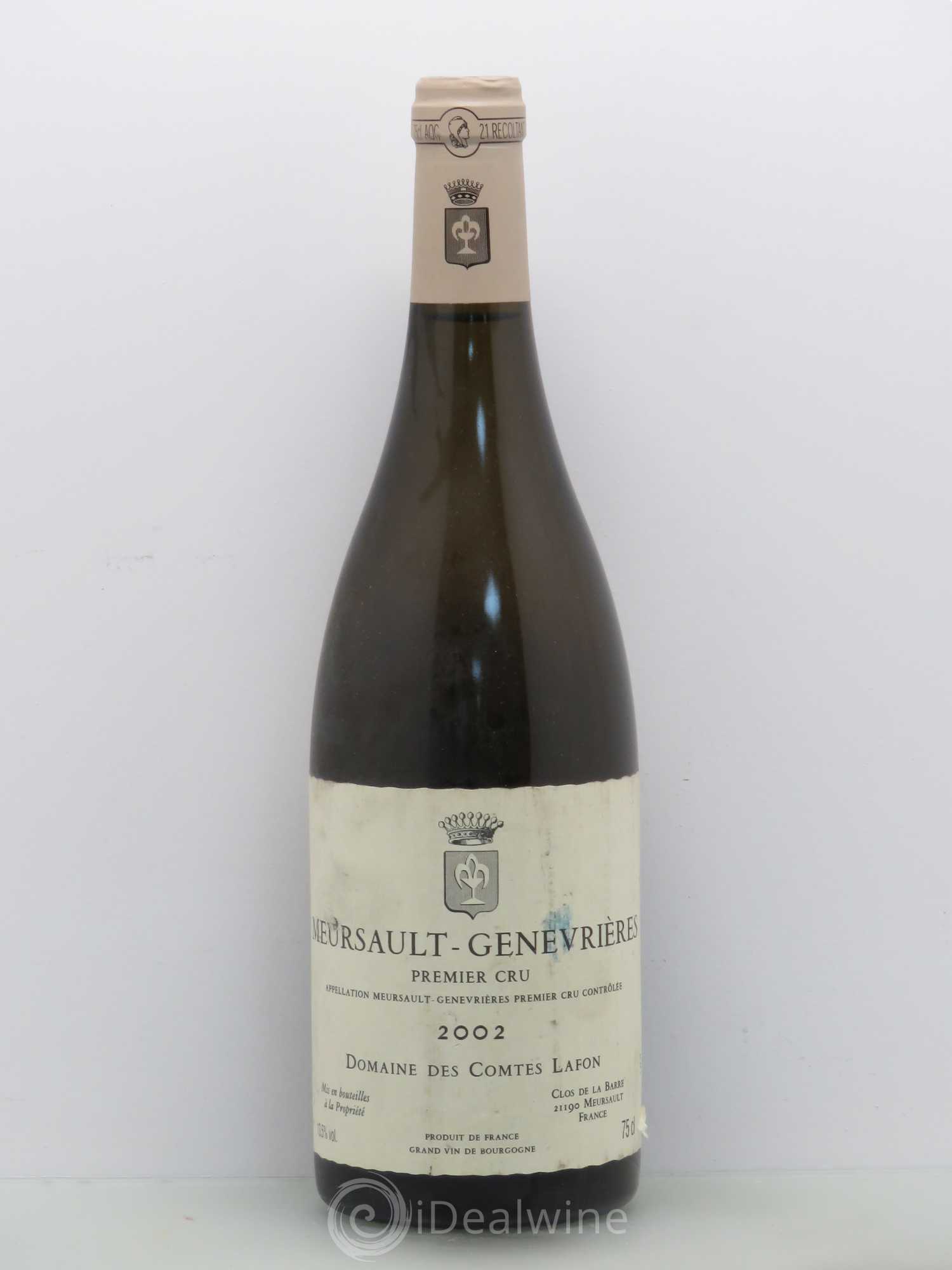 Meursault 1er Cru Genevrières Comtes Lafon (Domaine des) 2002 - Lot de 1 bouteille - 0