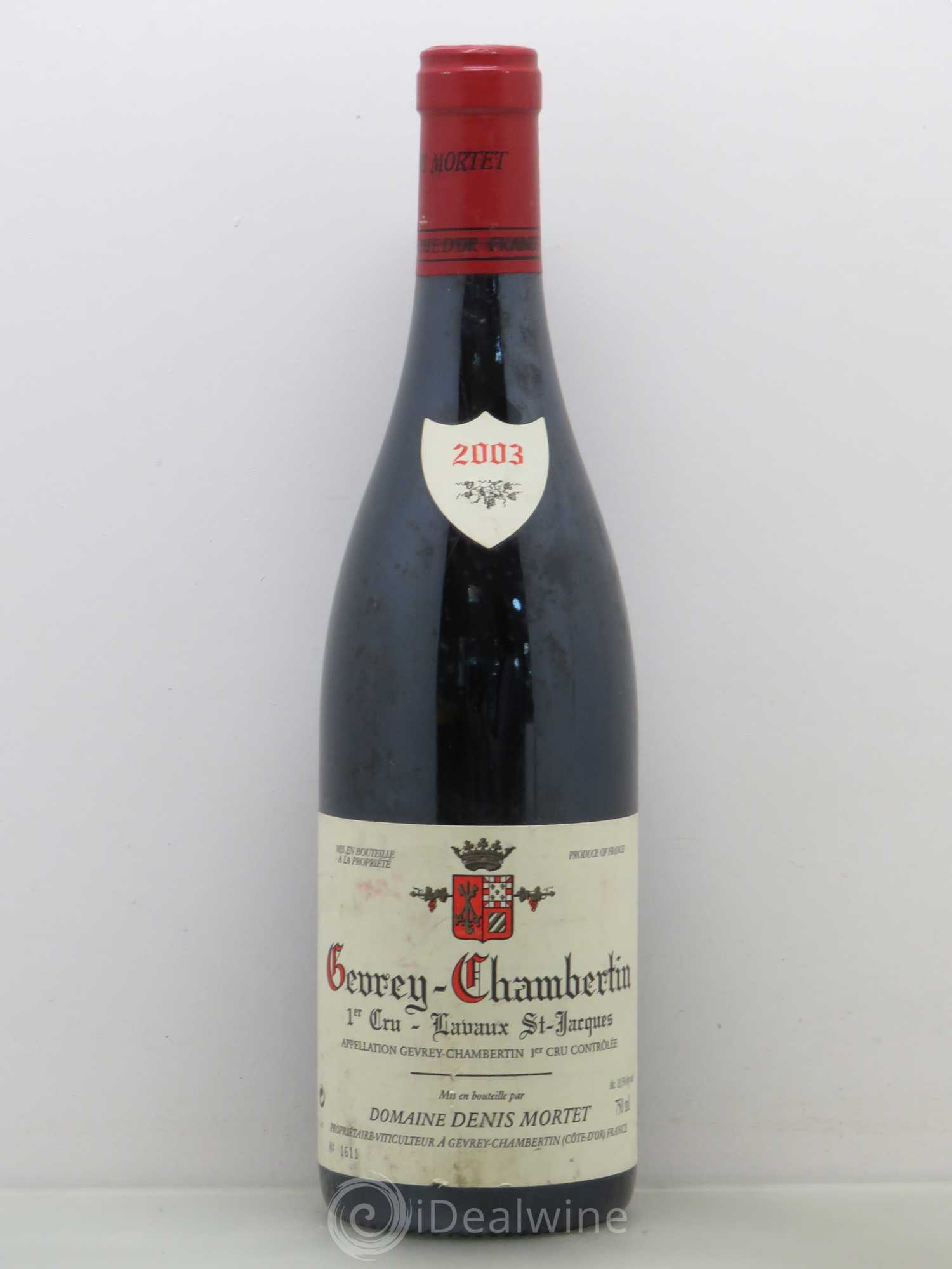 Gevrey-Chambertin 1er Cru Lavaux Saint Jacques Denis Mortet (Domaine) 2003 - Lot de 1 bouteille - 0