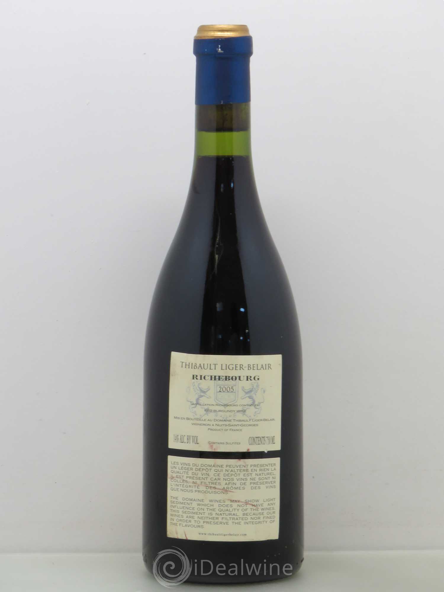 Richebourg Grand Cru Thibault Liger-Belair 2005 - Lot de 1 bouteille - 1