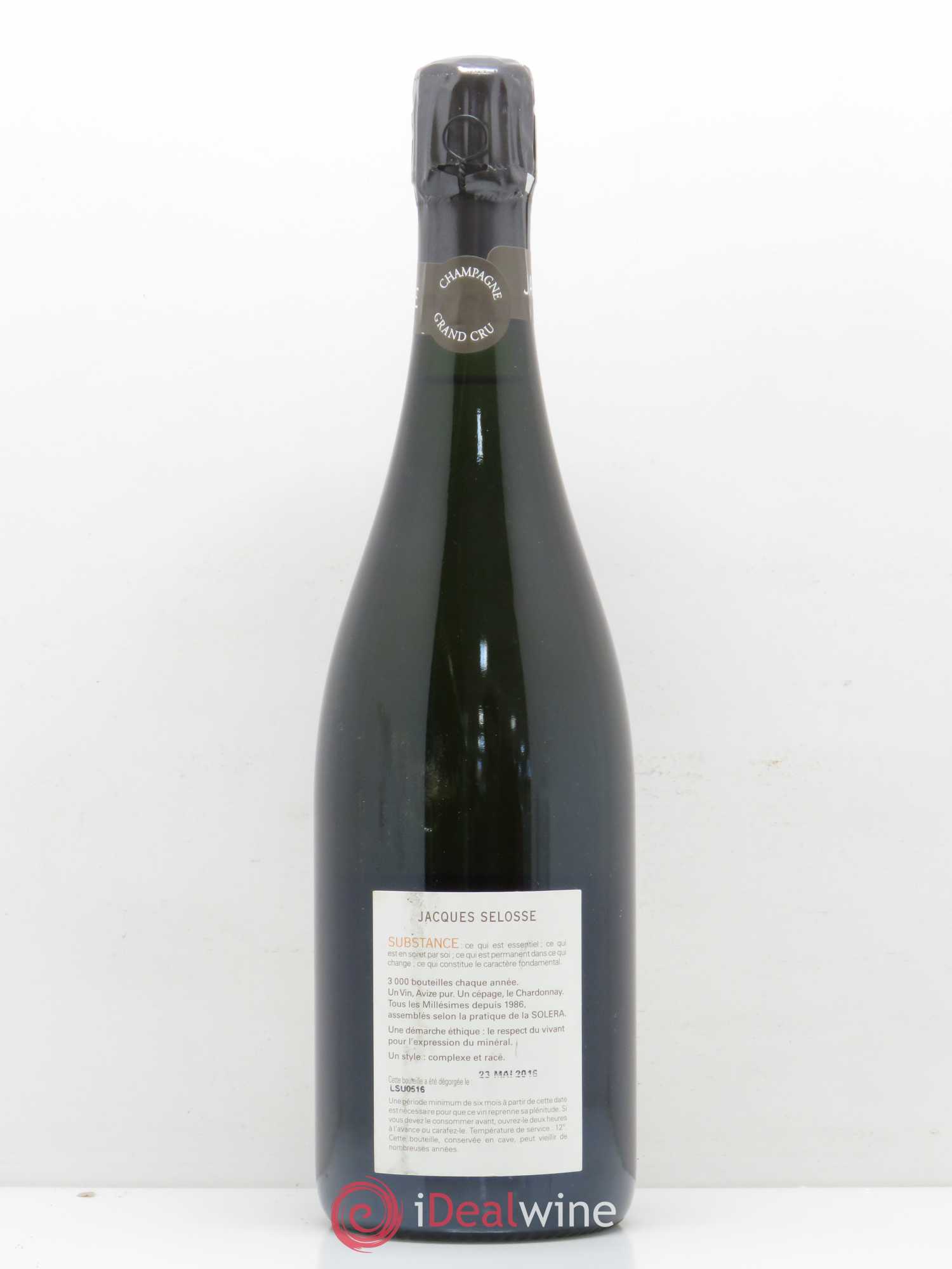 Substance Jacques Selosse Brut Grand Cru Blanc de Blancs - Posten von 1 Flasche - 1