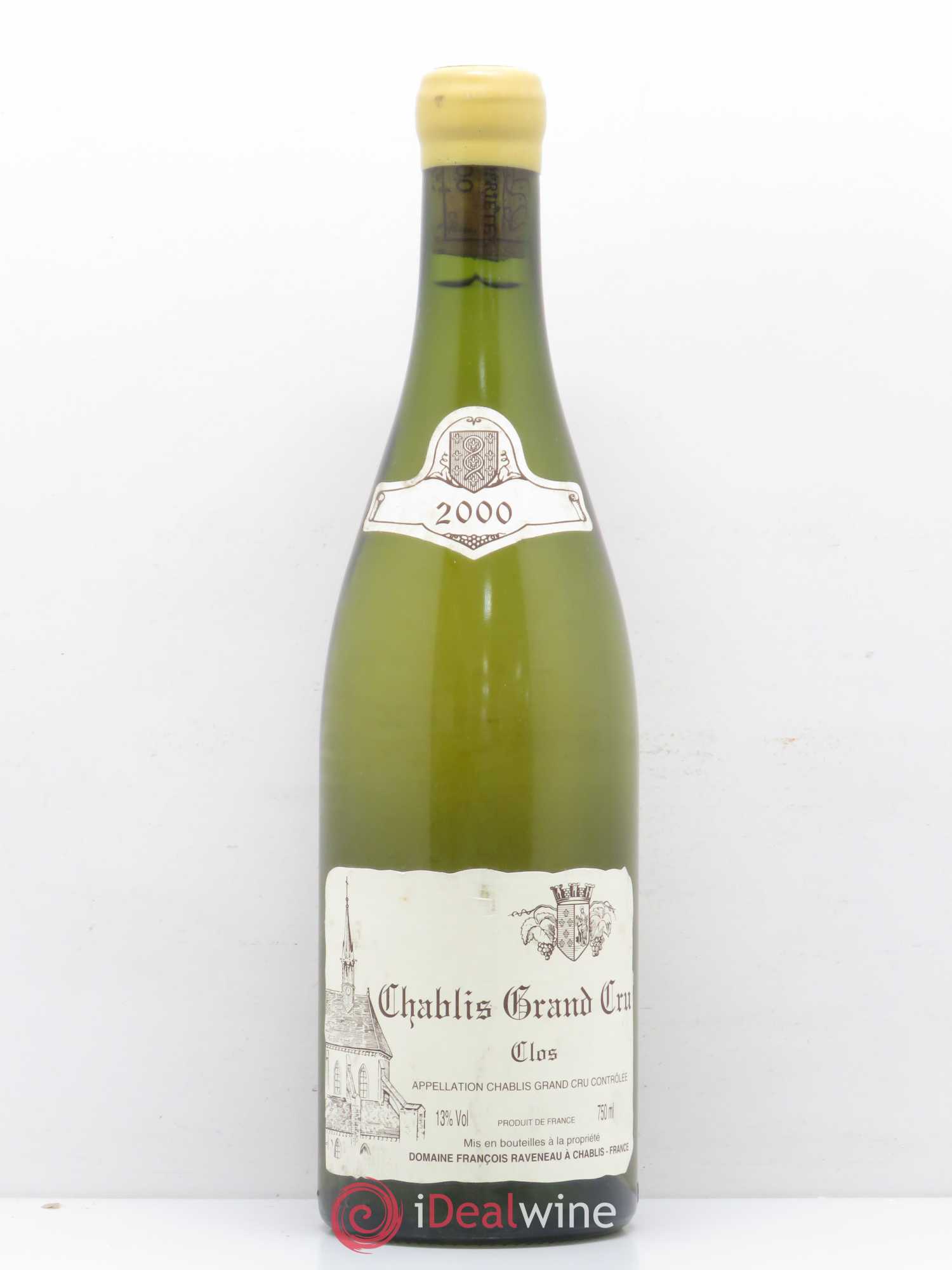 Chablis Grand Cru Clos Raveneau (Domaine) 2000 - Lot de 1 bouteille - 0
