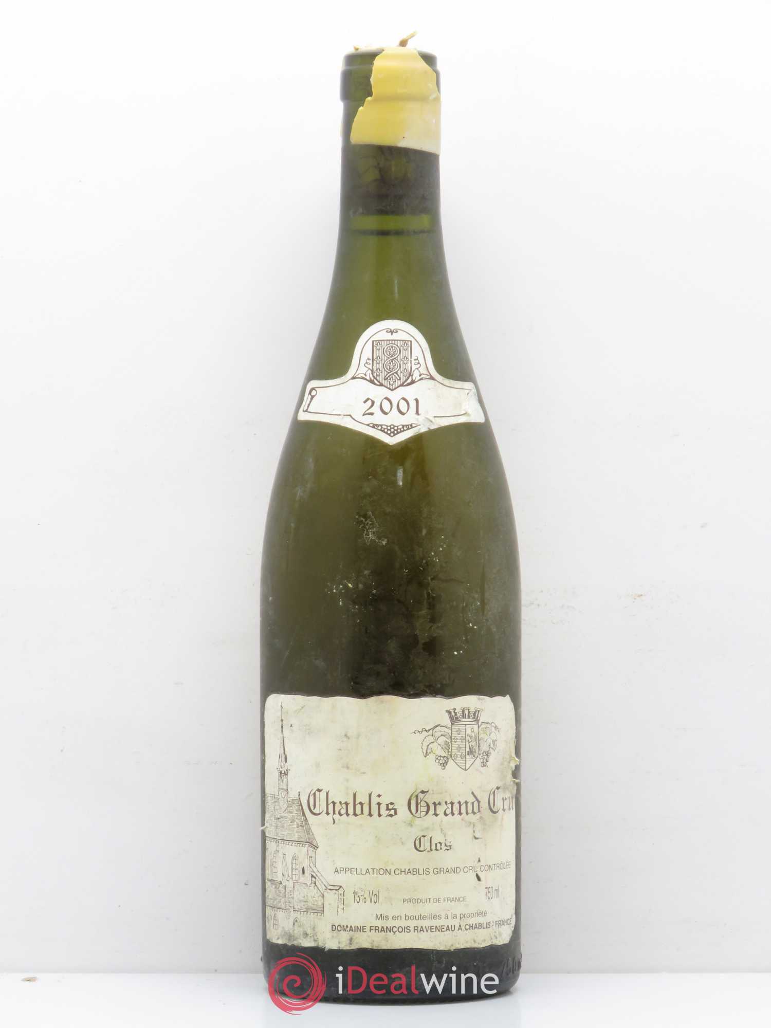 Chablis Grand Cru Clos Raveneau (Domaine) 2001 - Lot de 1 bouteille - 0