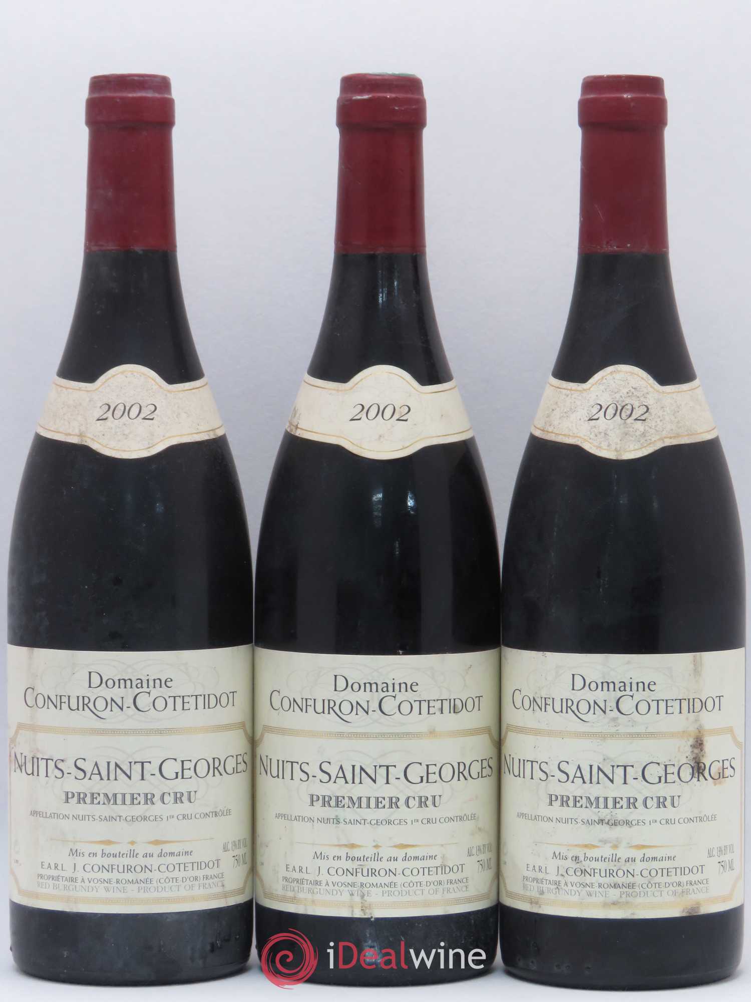 Nuits-Saint-Georges 1er Cru Domaine Confuron-Cotetidot 2002 - Posten von 3 Flaschen - 0
