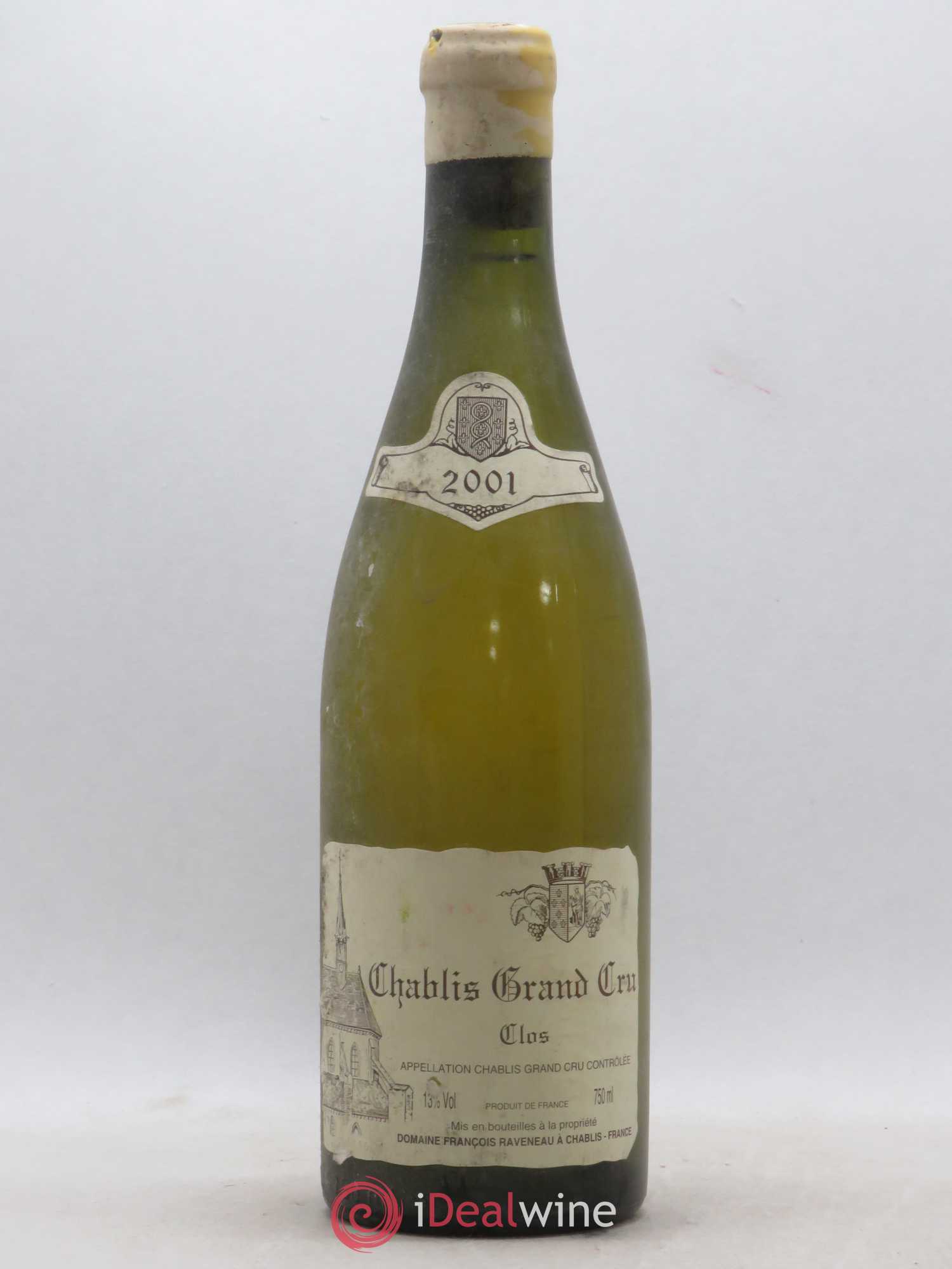 Chablis Grand Cru Clos Raveneau (Domaine) 2001 - Lot de 1 bouteille - 0