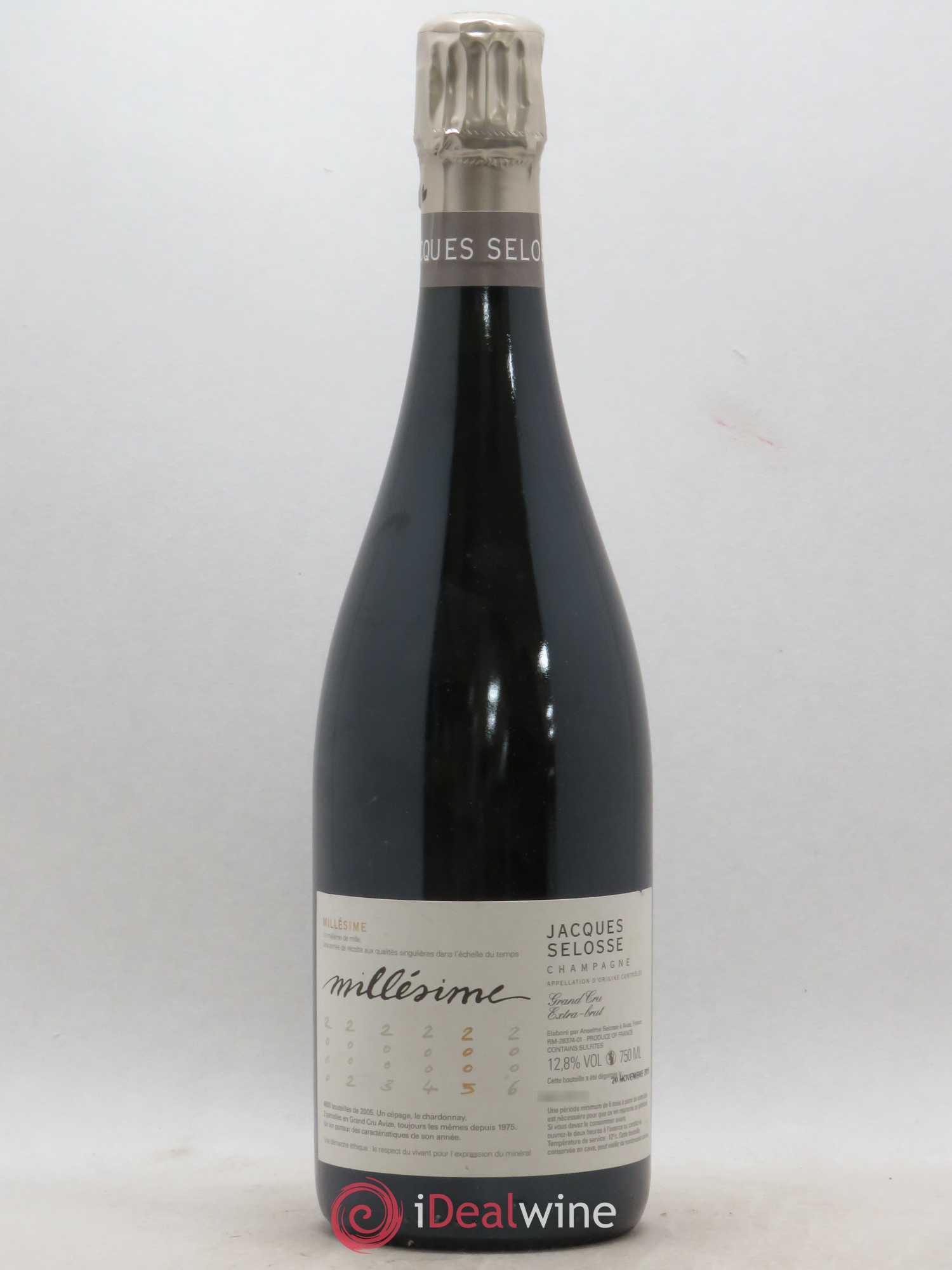 1er Cru Millésimé Extra-Brut Jacques Selosse 2005 - Lot de 1 bouteille - 0