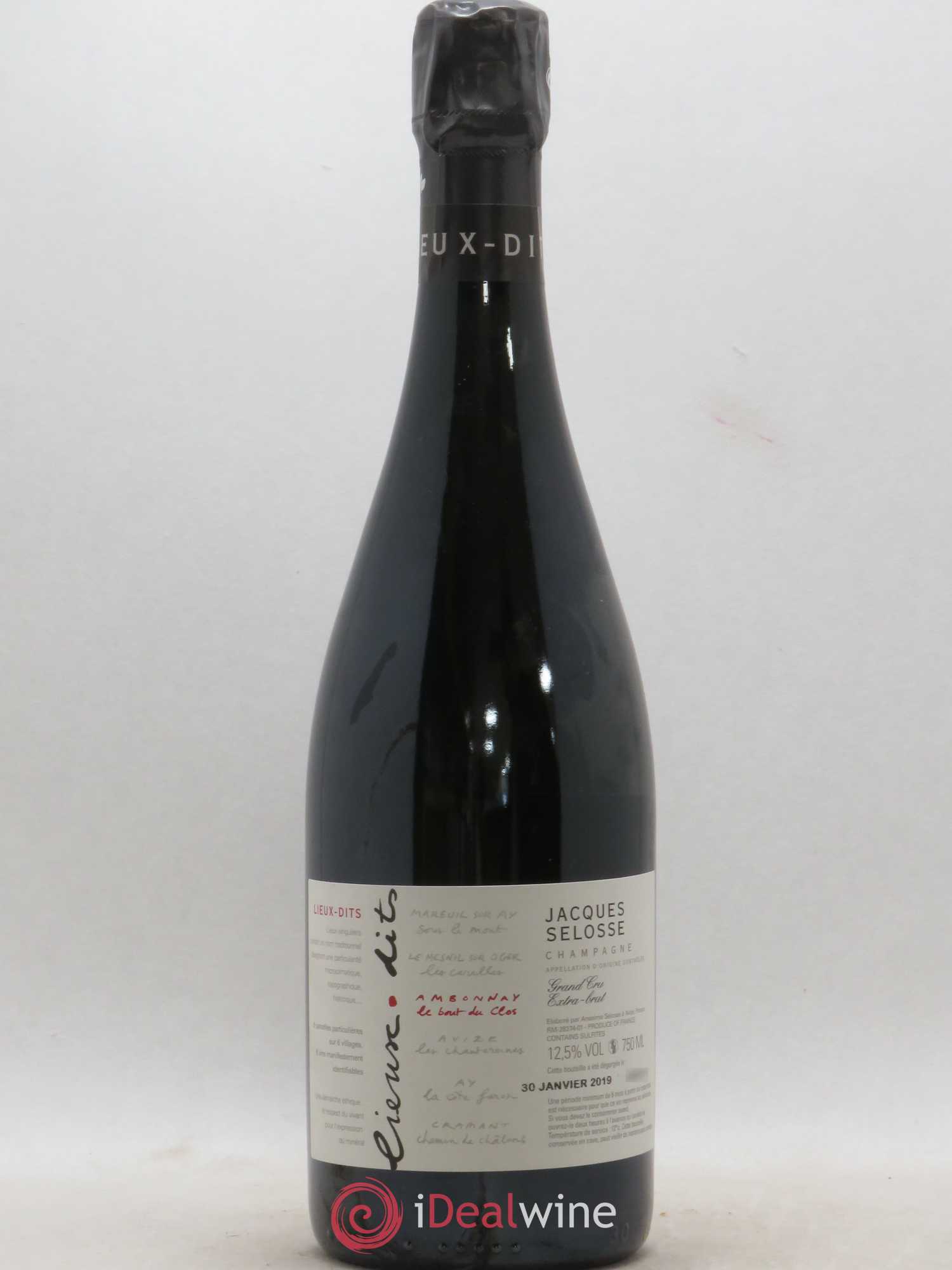 Ambonnay Le Bout du Clos Grand Cru Extra-Brut Jacques Selosse - Lot de 1 bouteille - 0