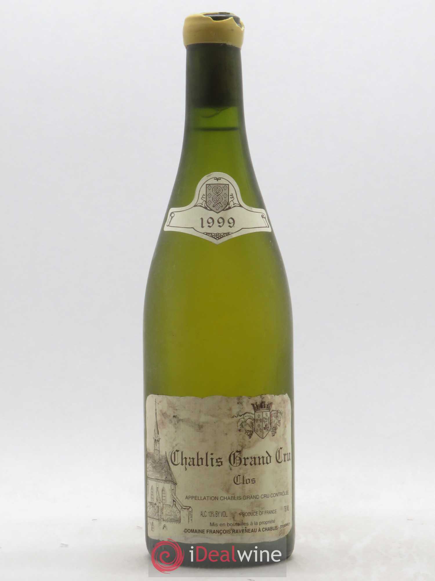 Chablis Grand Cru Clos Raveneau (Domaine) 1999 - Lot de 1 bouteille - 0