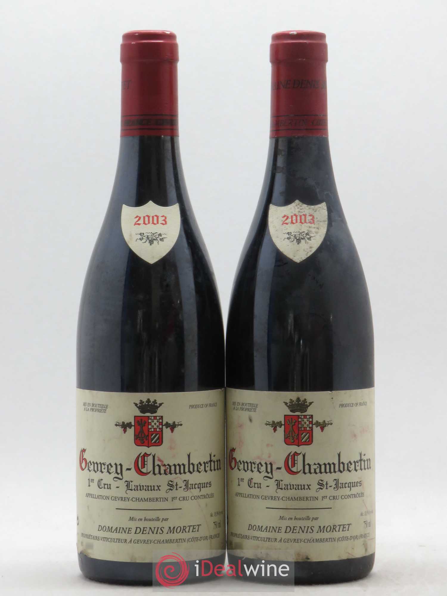 Gevrey-Chambertin 1er Cru Lavaux Saint Jacques Denis Mortet (Domaine) 2003 - Lot de 2 bouteilles - 0