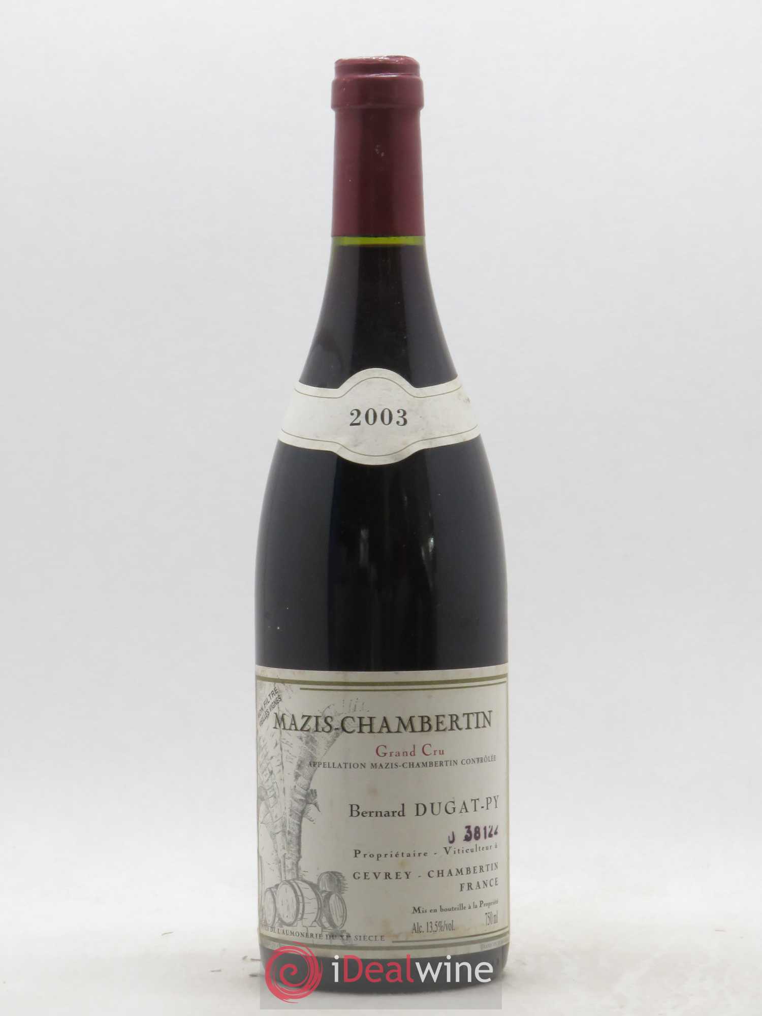 Mazis-Chambertin Grand Cru Vieilles Vignes Dugat-Py 2003 - Lot de 1 bouteille - 0