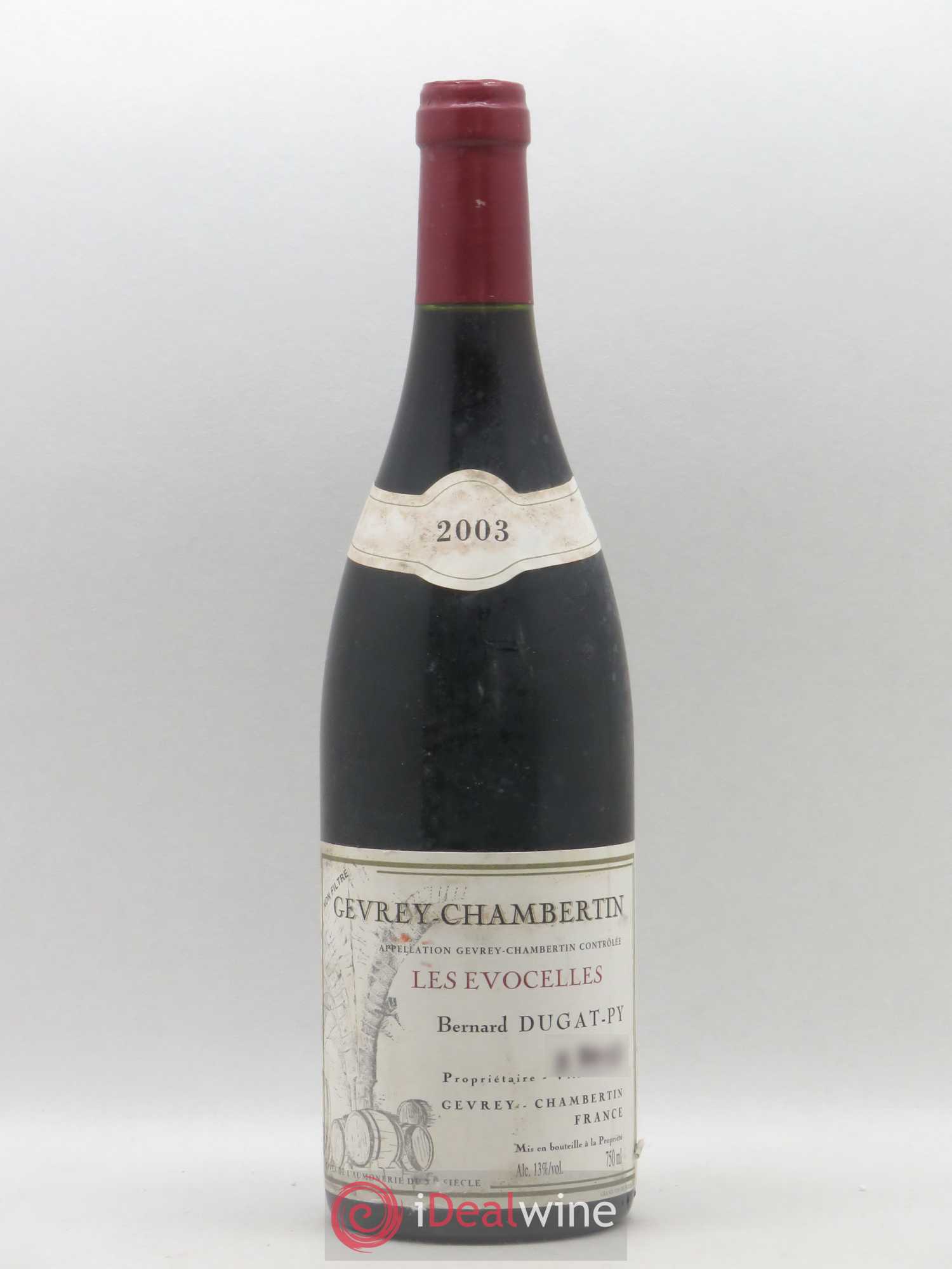 Gevrey-Chambertin Les Evocelles Vieilles Vignes Dugat-Py 2003 - Lot de 1 bouteille - 0