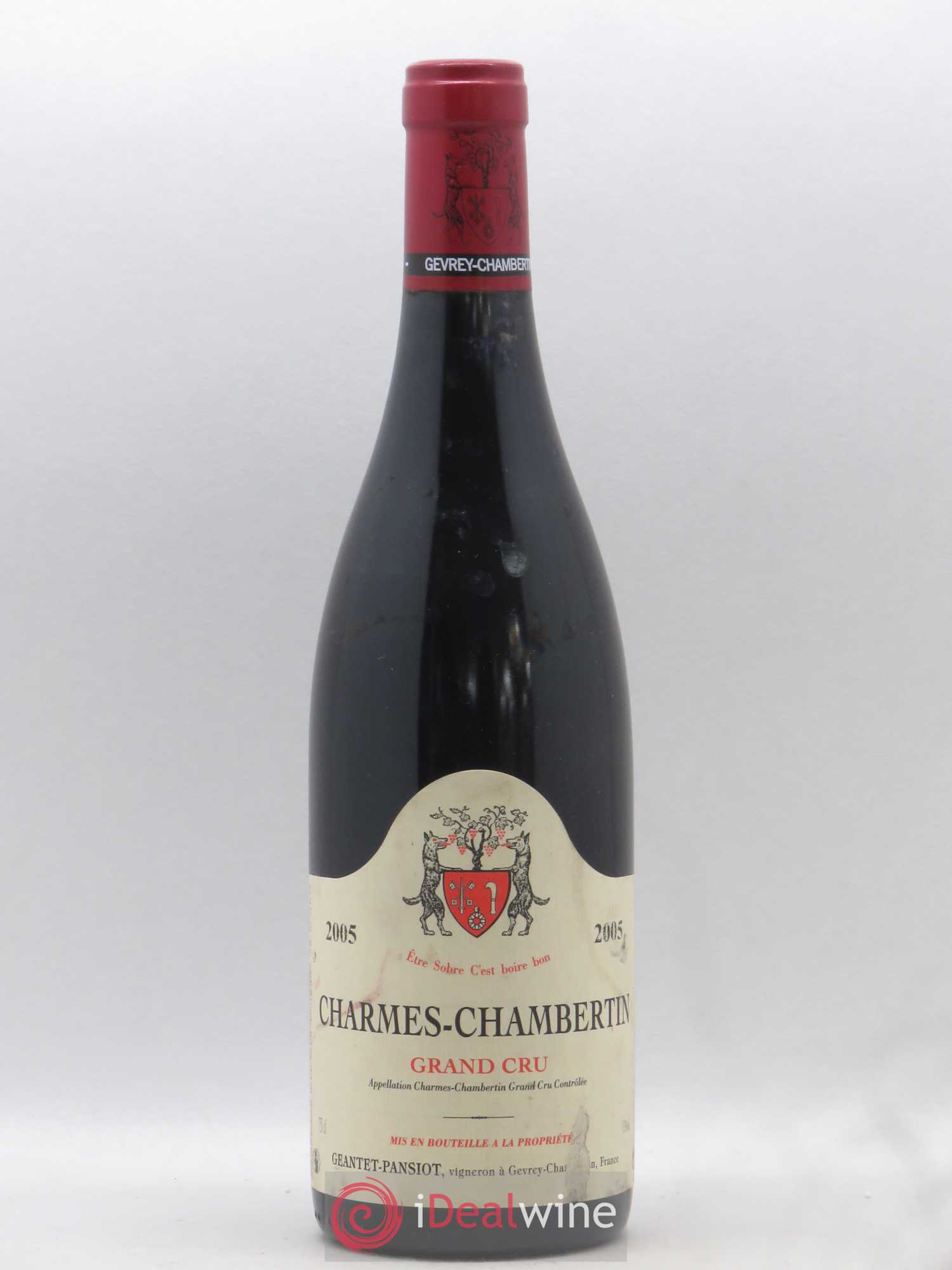 Charmes-Chambertin Grand Cru Geantet-Pansiot 2005 - Lot de 1 bouteille - 0
