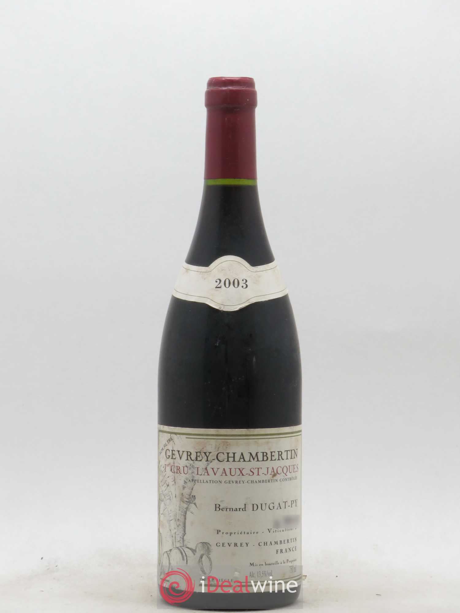 Gevrey-Chambertin 1er Cru Lavaux Saint Jacques Dugat-Py 2003 - Lot de 1 bouteille - 0