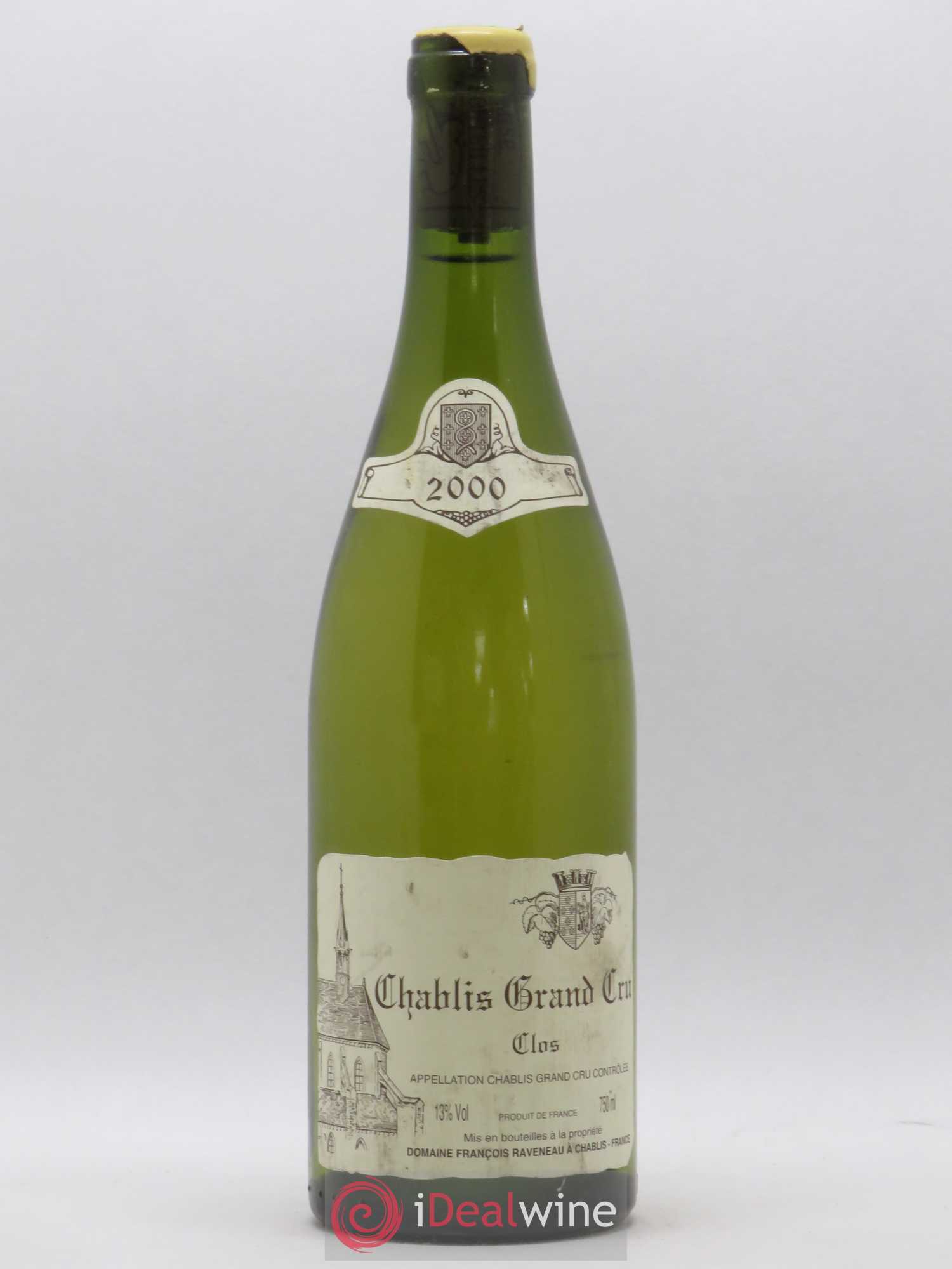 Chablis Grand Cru Clos Raveneau (Domaine) 2000 - Lot de 1 bouteille - 0