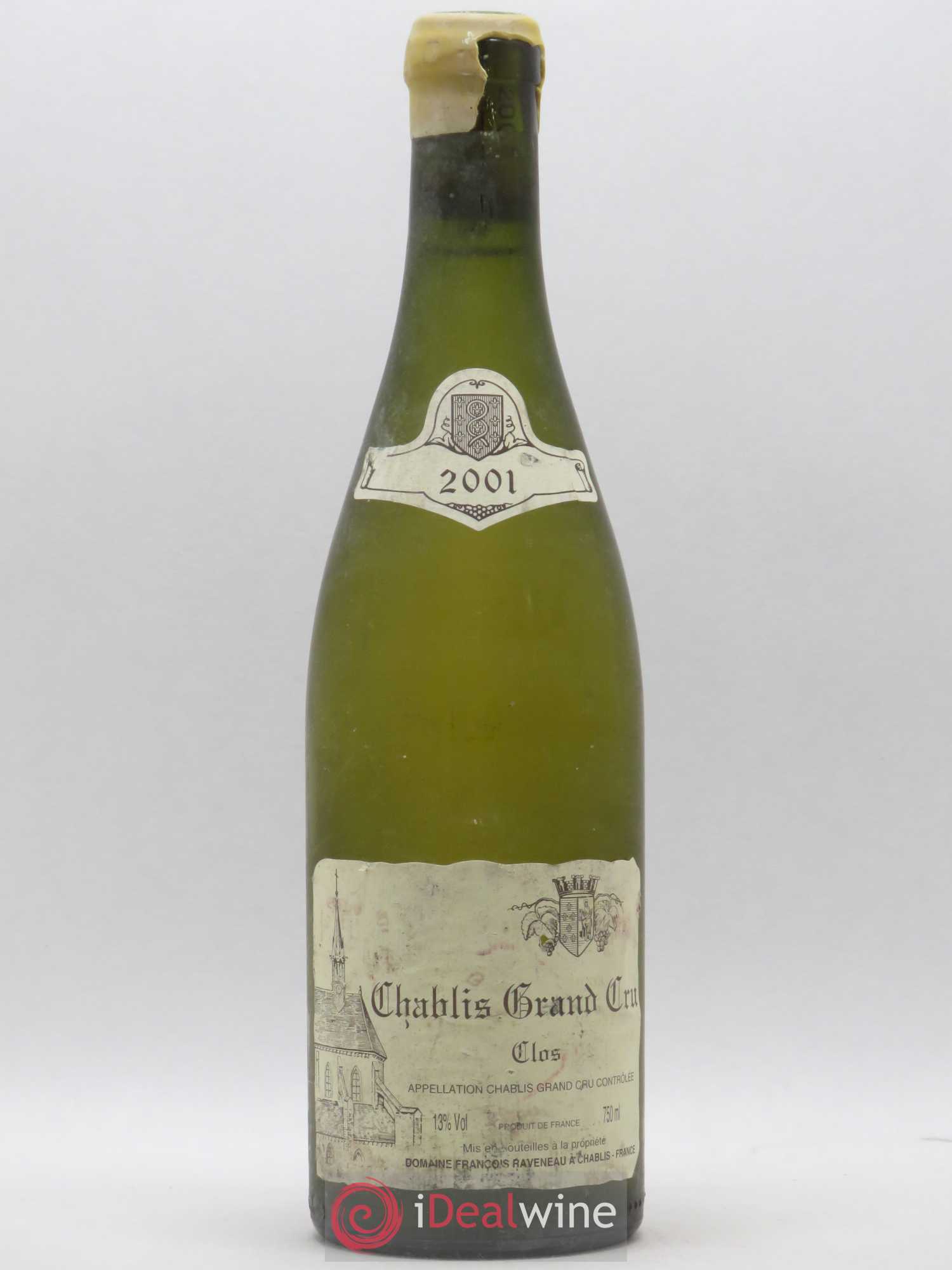 Chablis Grand Cru Clos Raveneau (Domaine) 2001 - Lot de 1 bouteille - 0