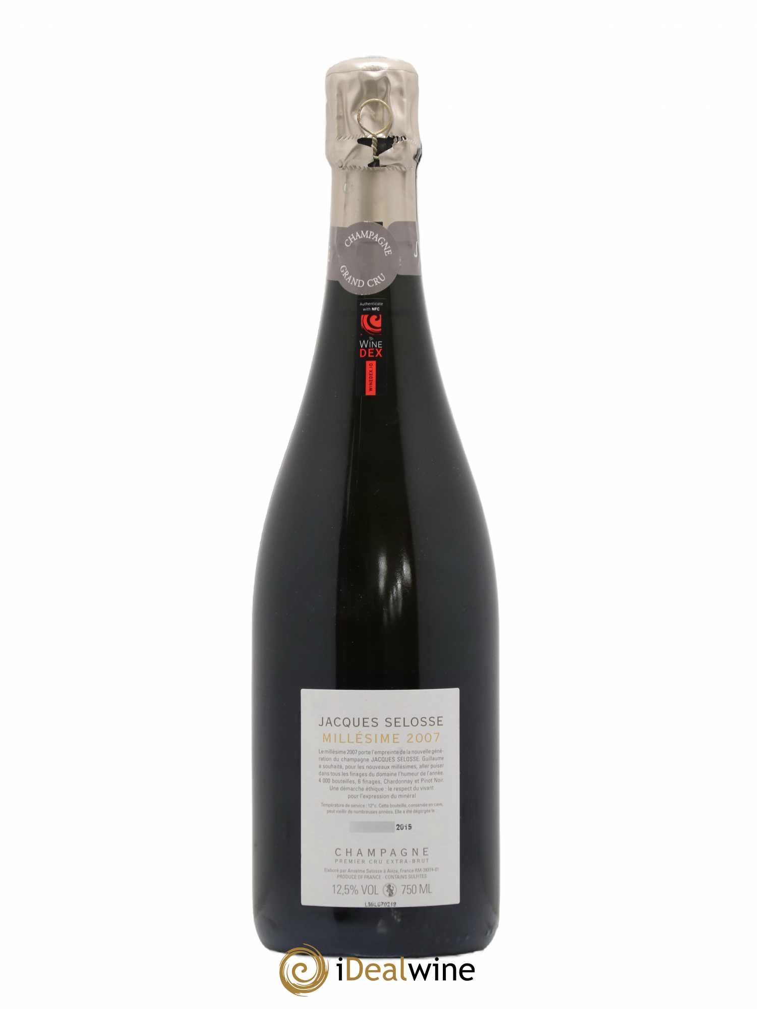 1er Cru Millésimé Extra-Brut Jacques Selosse 2007 - Lot de 1 bouteille - 1