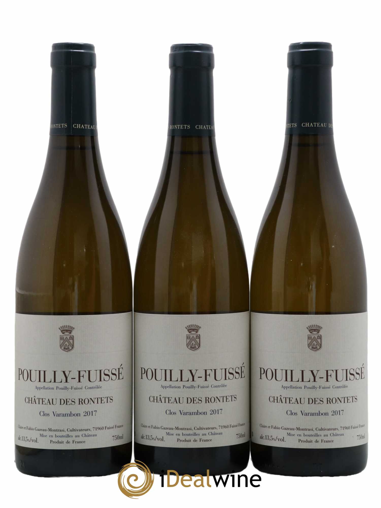 Pouilly-Fuissé Clos Varambon Château des Rontets 2017 - Posten von 3 Flaschen - 0
