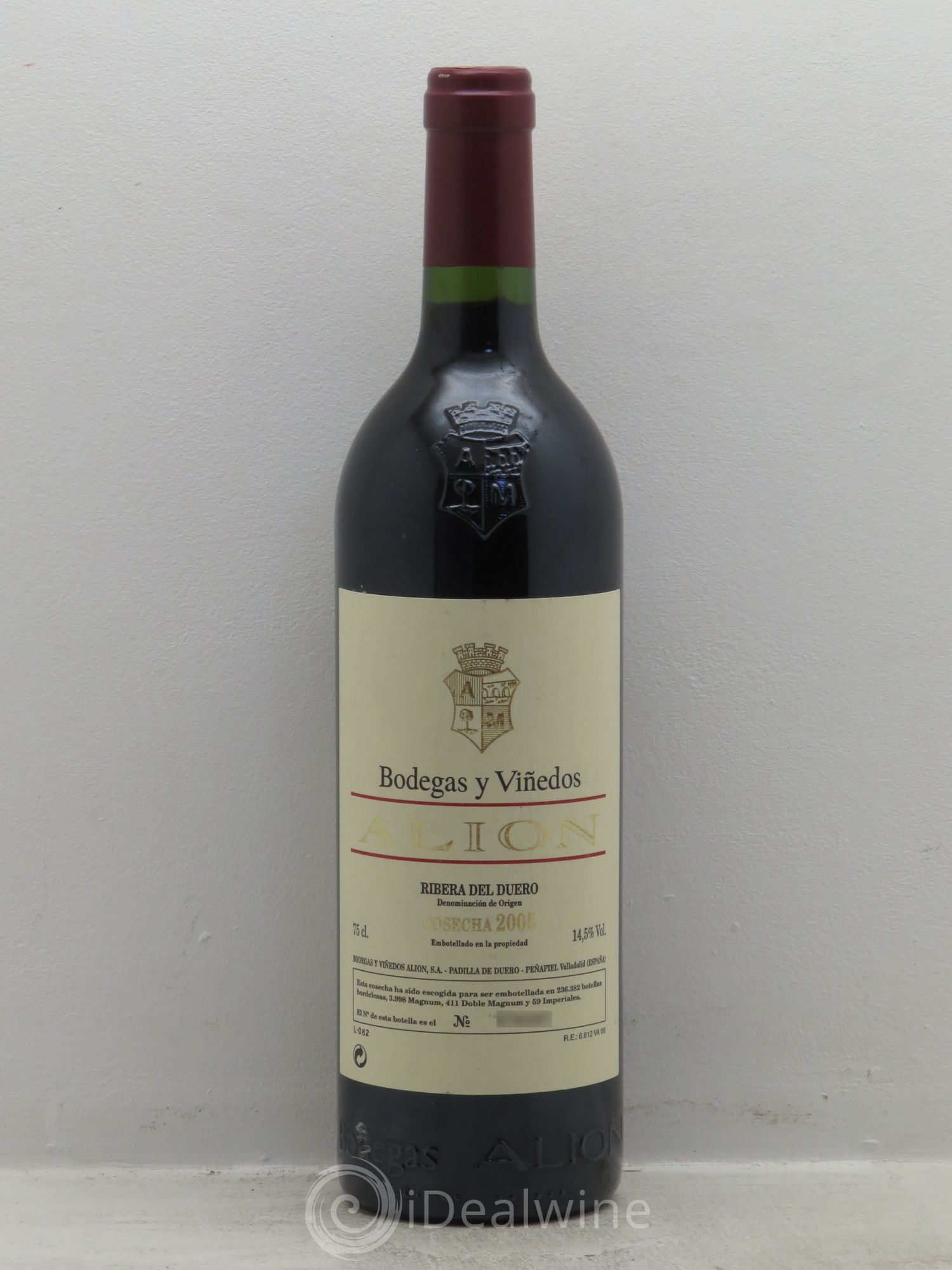 Ribera Del Duero DO Vega Sicilia Alion Famille Alvarez 2005 - Lot de 1 bouteille - 0