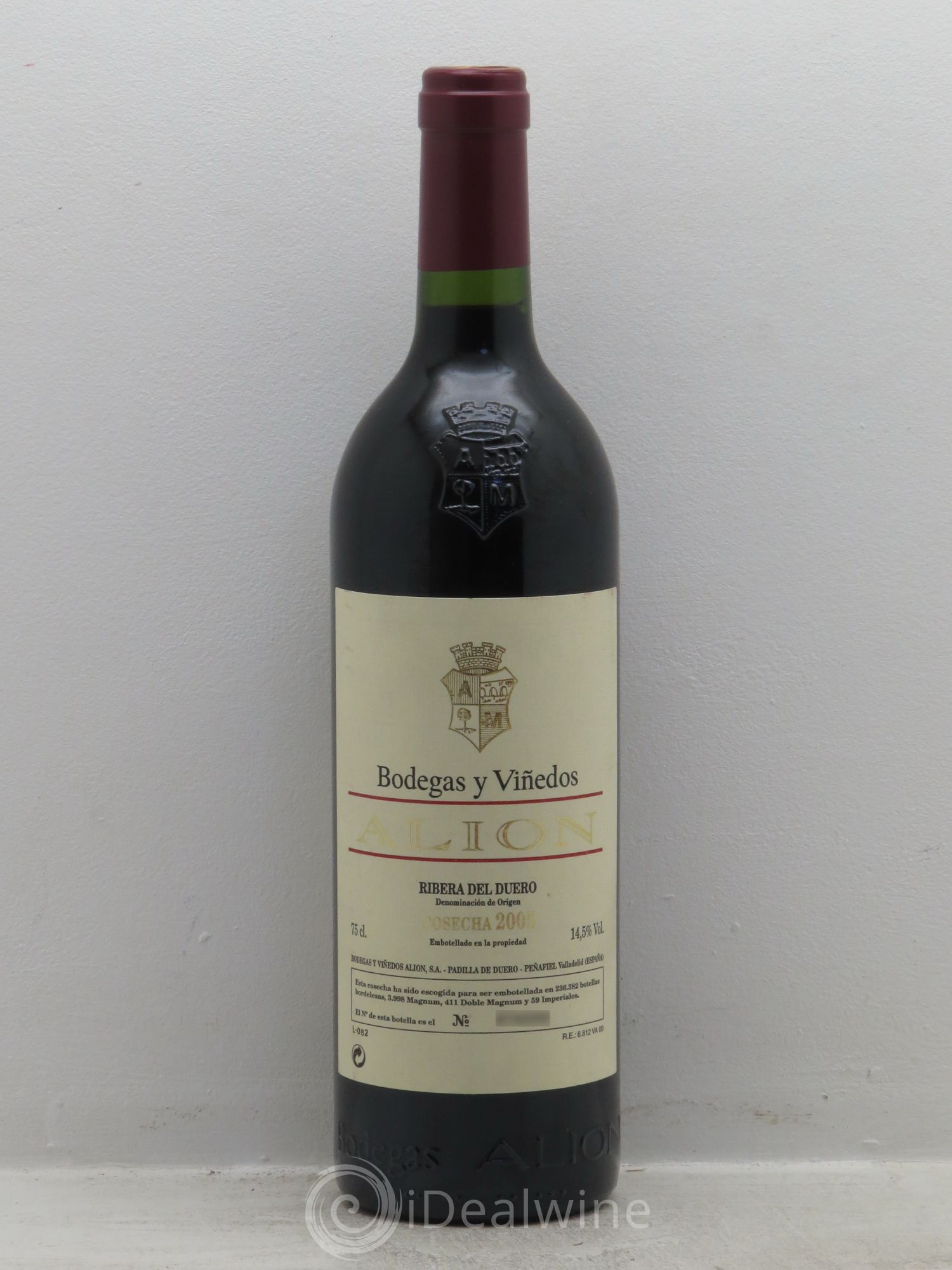 Ribera Del Duero DO Vega Sicilia Alion Famille Alvarez 2005 - Lot de 1 bouteille - 0