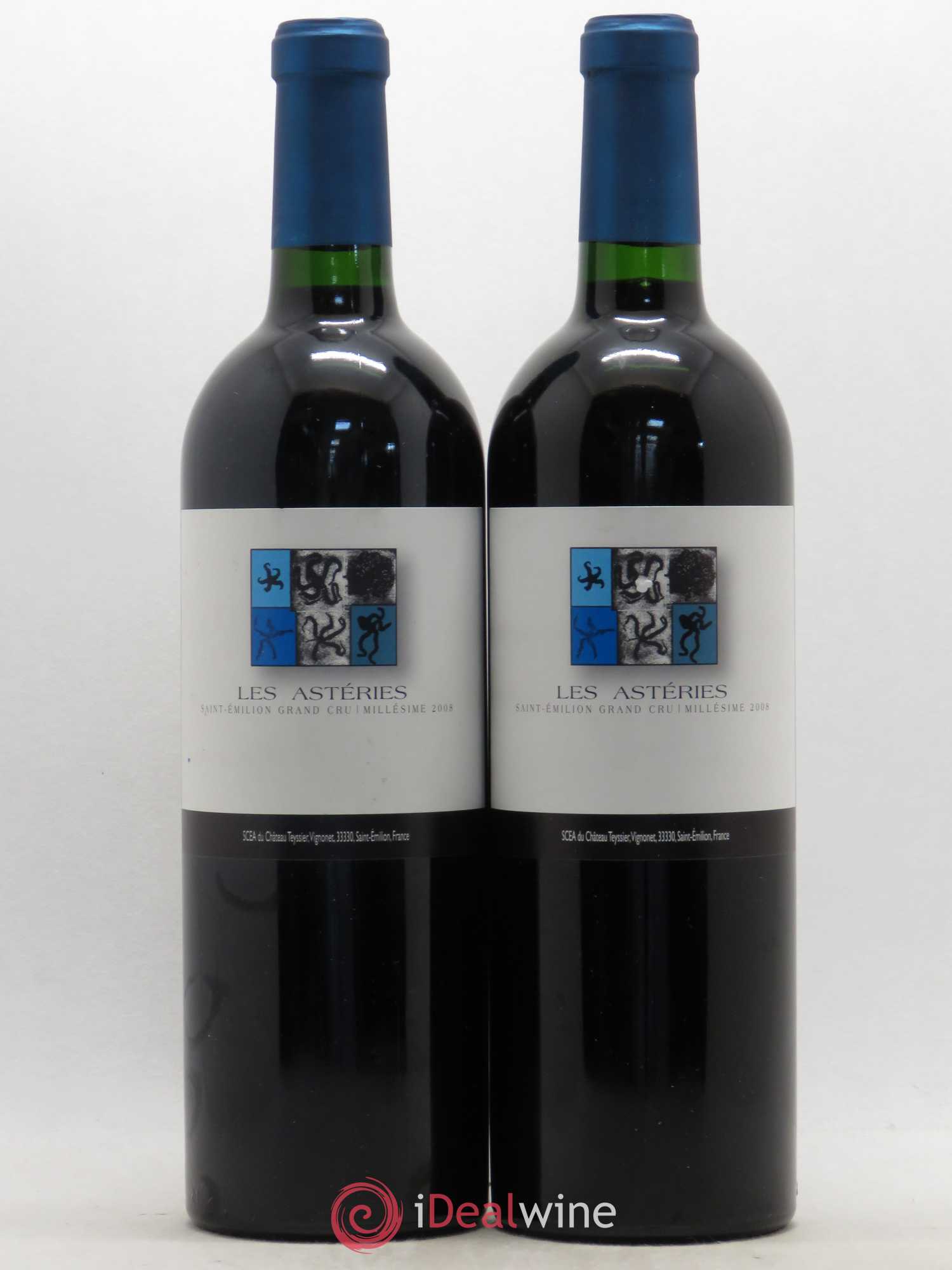 Saint-Émilion Grand Cru Château Teyssier Les Astéries 2008 - Posten von 2 Flaschen - 0