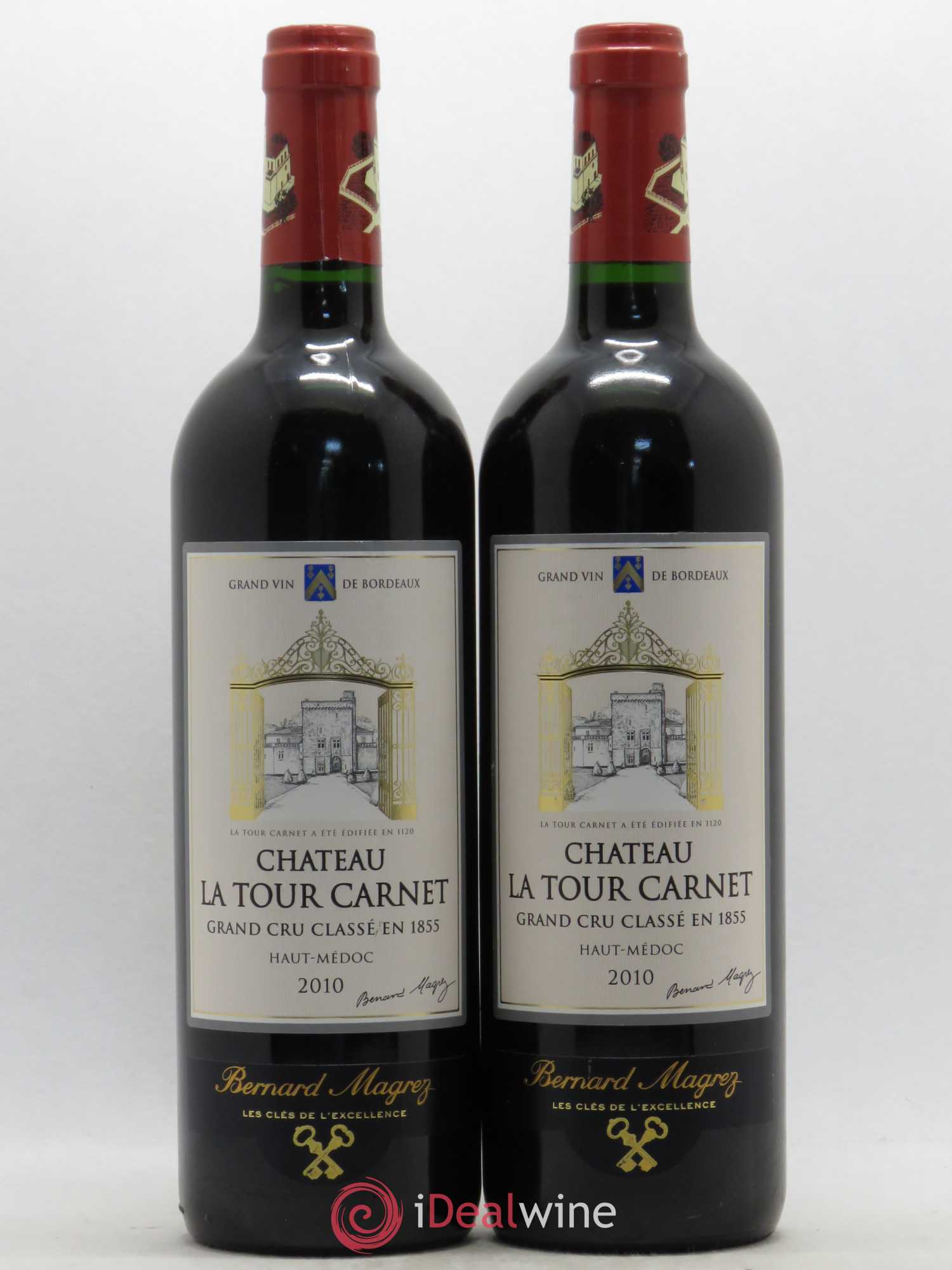 Château la Tour Carnet 4ème Grand Cru Classé 2010 - Lot de 2 bouteilles - 0