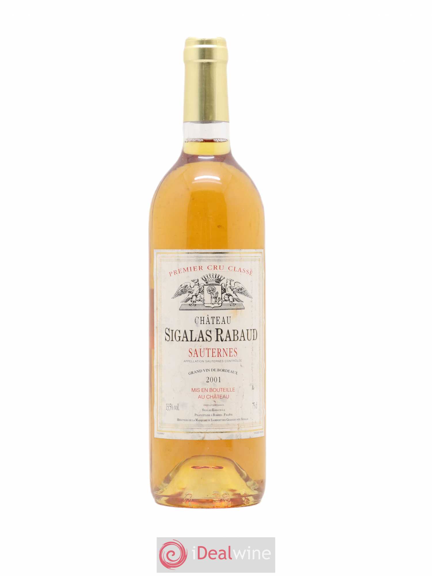 Château Sigalas Rabaud 1er Grand Cru Classé 2001 - Posten von 1 Flasche - 0