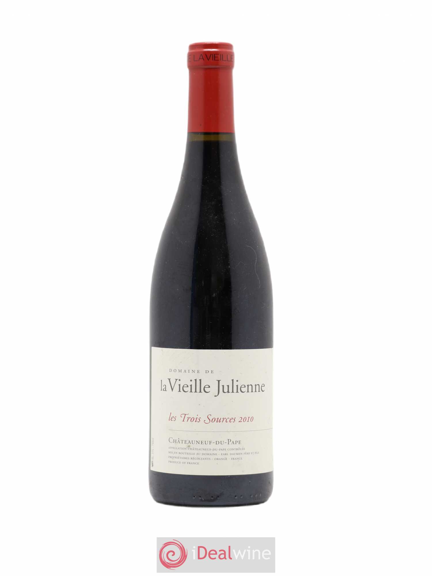 Châteauneuf-du-Pape Vieille Julienne (Domaine de la) Les Trois Sources Jean-Paul Daumen 2010 - Lot de 1 bouteille - 0