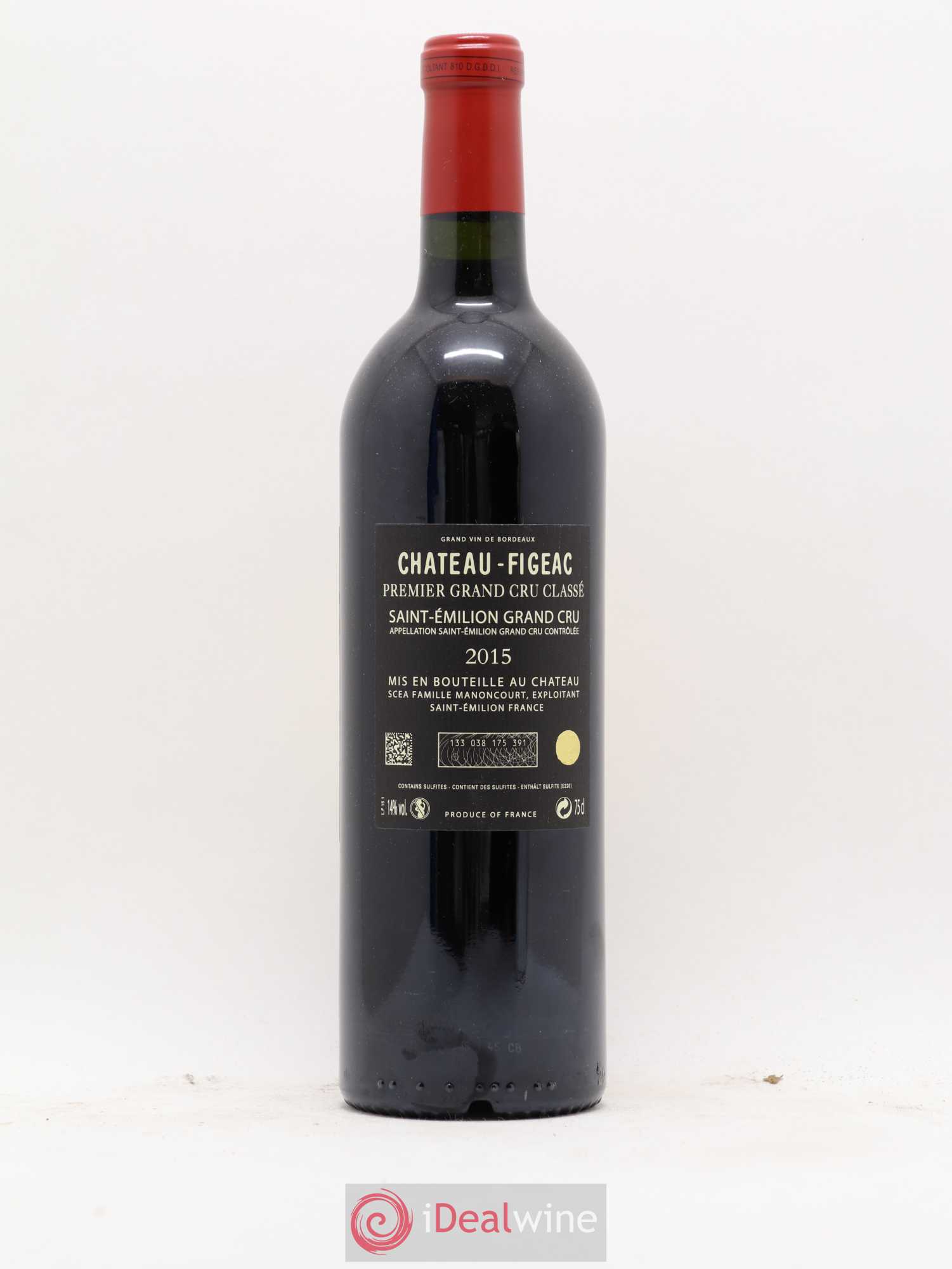 Château Figeac 1er Grand Cru Classé A 2015 - Lot de 1 bouteille - 1