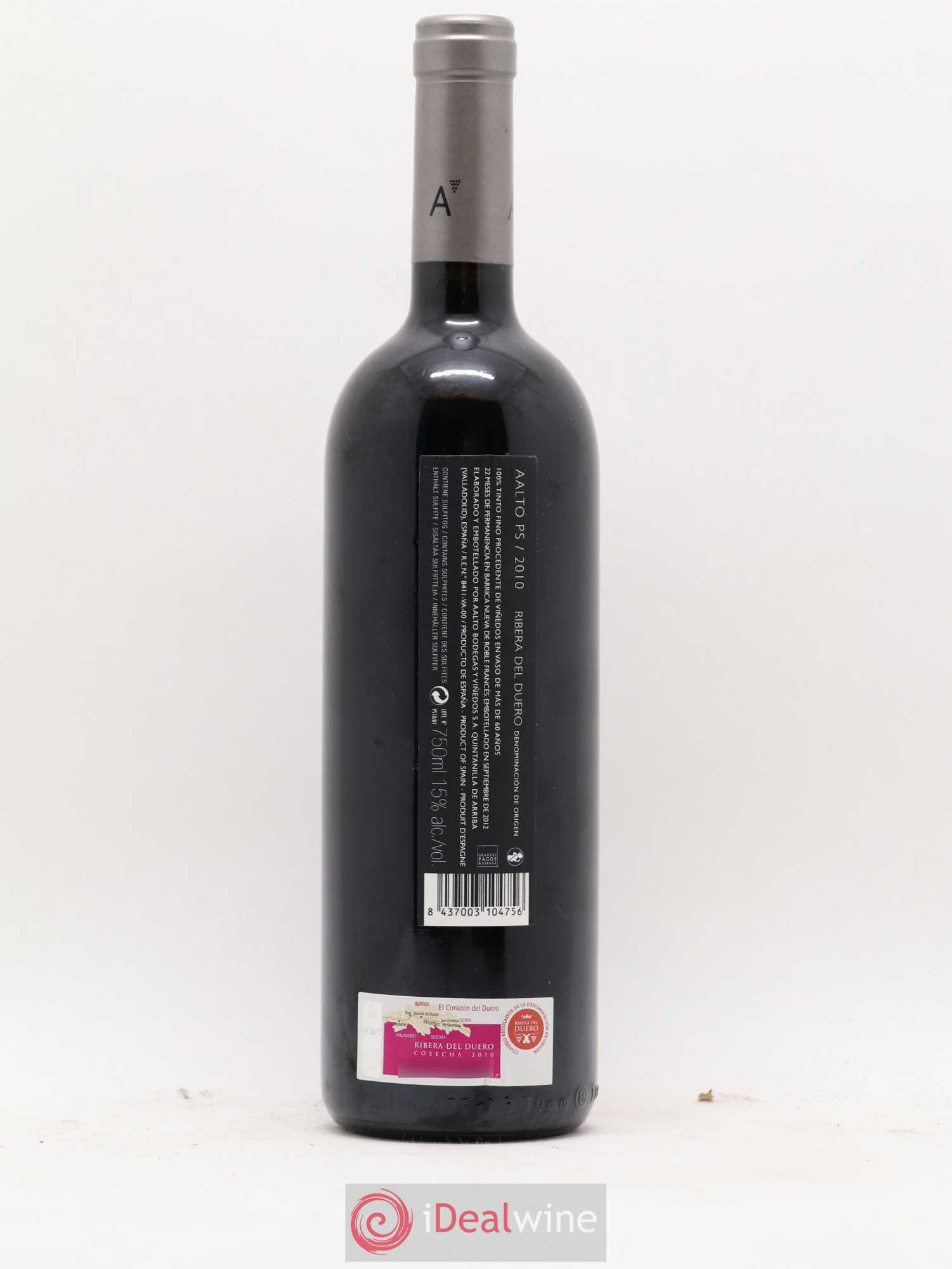 Ribera Del Duero DO Aalto PS Bodegas y Vinedos Aalto 2010 - Lot de 1 bouteille - 1