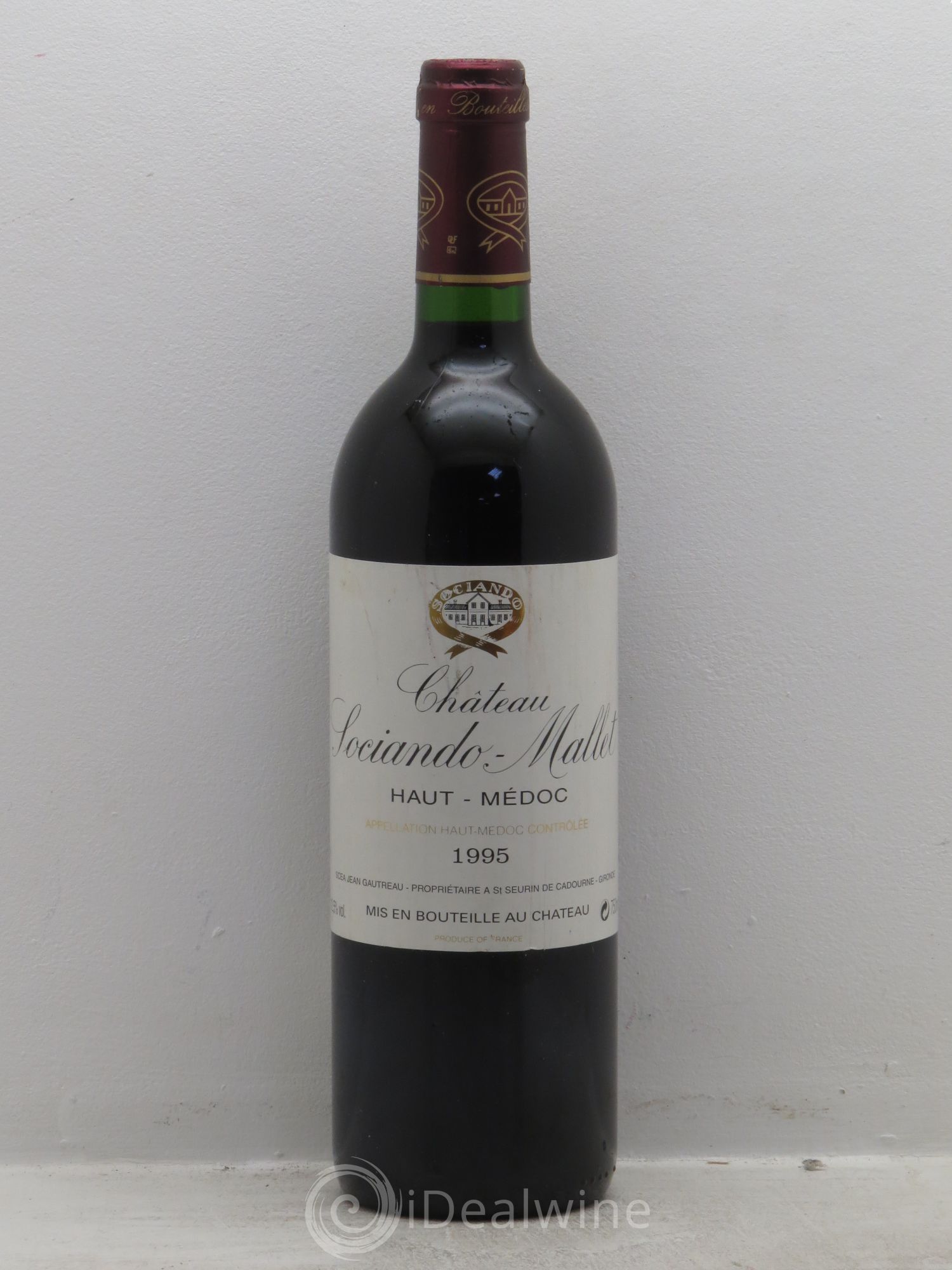 Château Sociando Mallet 1995 - Lot de 1 bouteille - 0