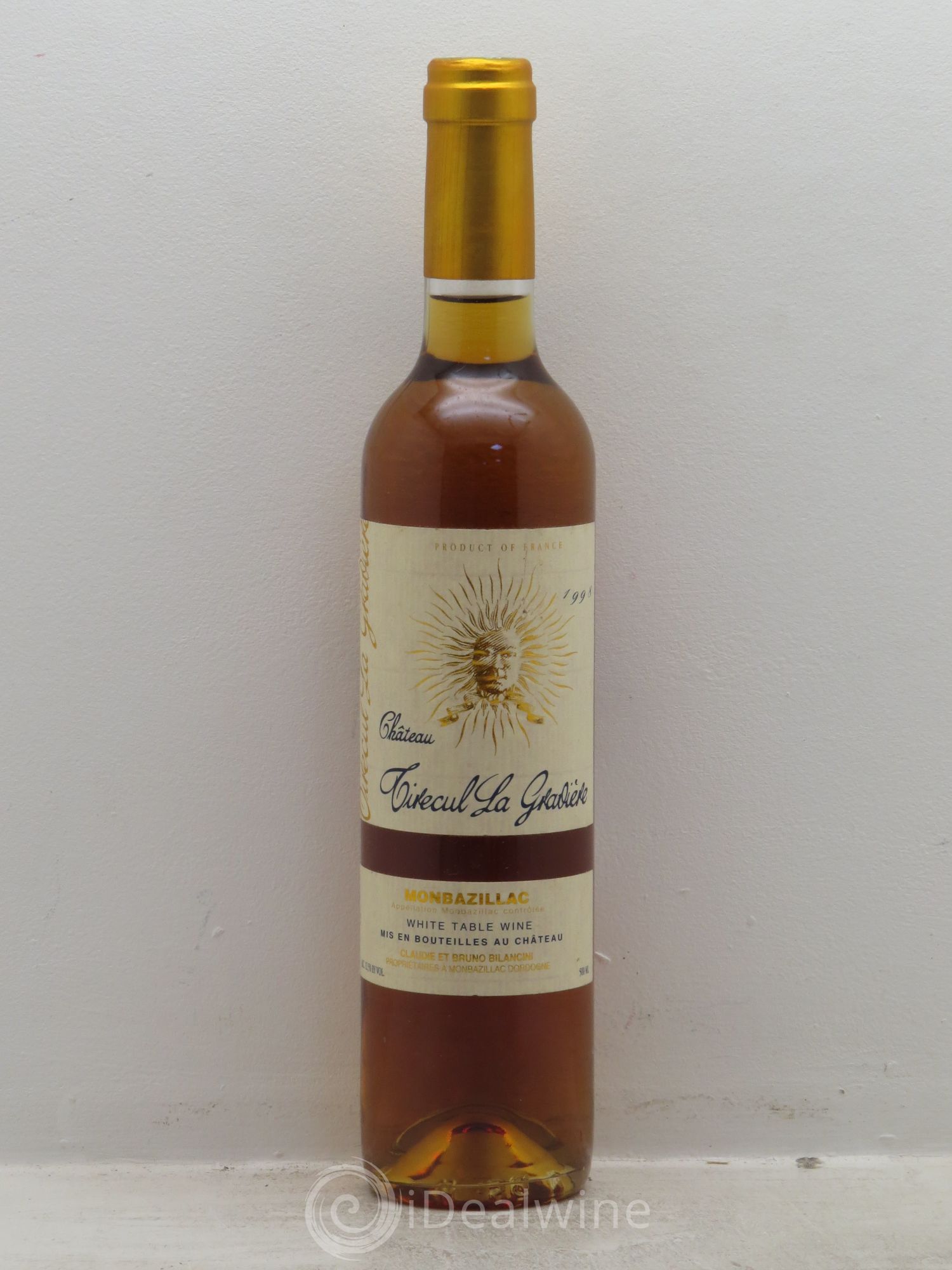 Monbazillac Château Tirecul La Gravière Bruno et Claudie Bilancini (50cl) 1998 - Posten von 1 Flasche - 0
