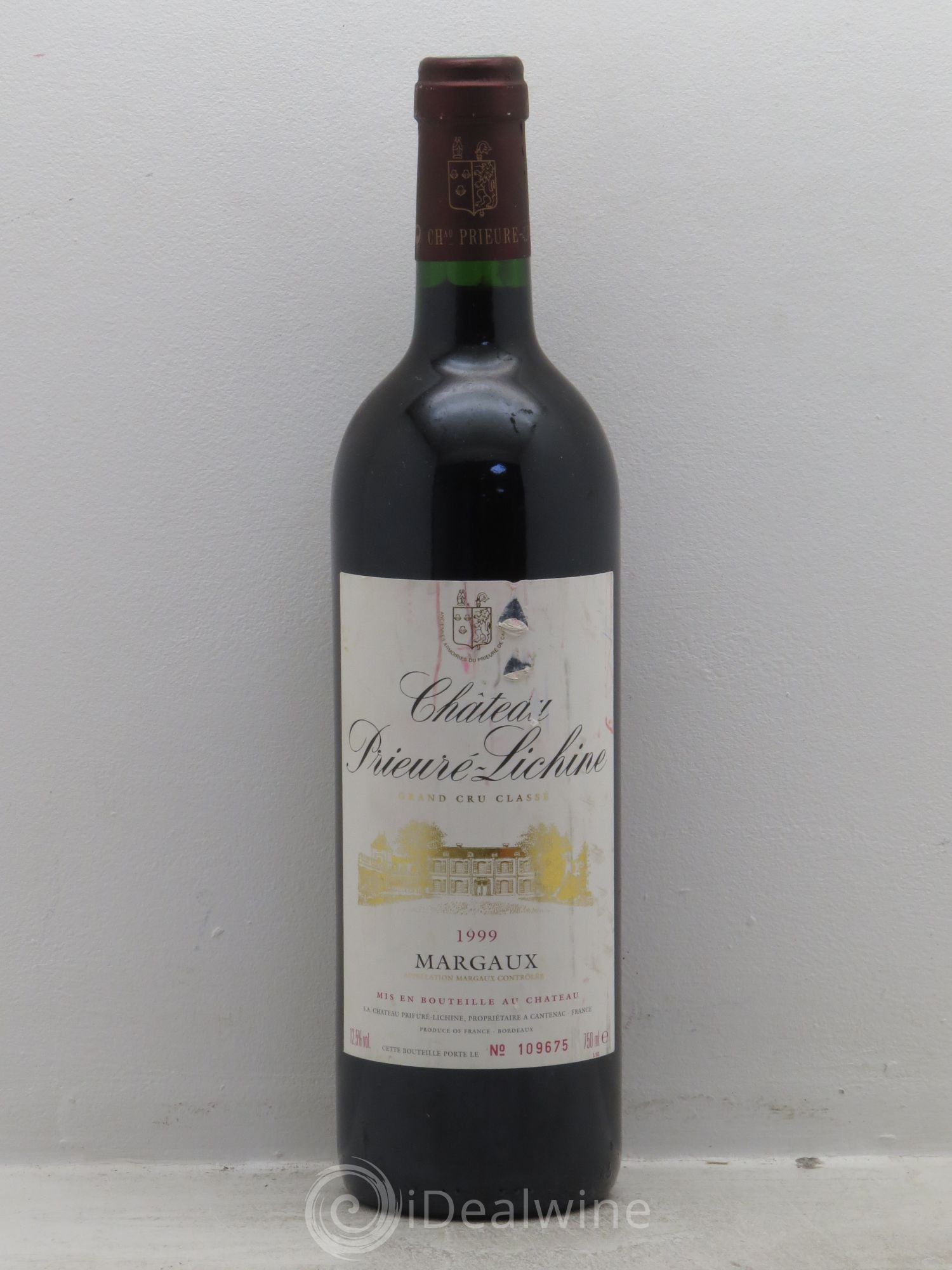 Château Prieuré Lichine 4ème Grand Cru Classé 1999 - Lot de 1 bouteille - 0